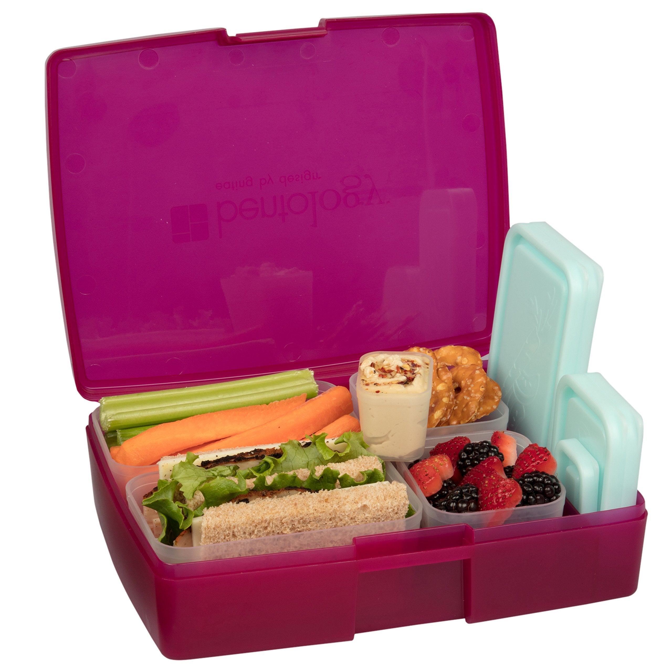 Bentology Bento Lunch Box Set W/ 5 Inner Removable Containers, Leak Proof, Food Prep & Snack Packing Compartments - Stackable, M