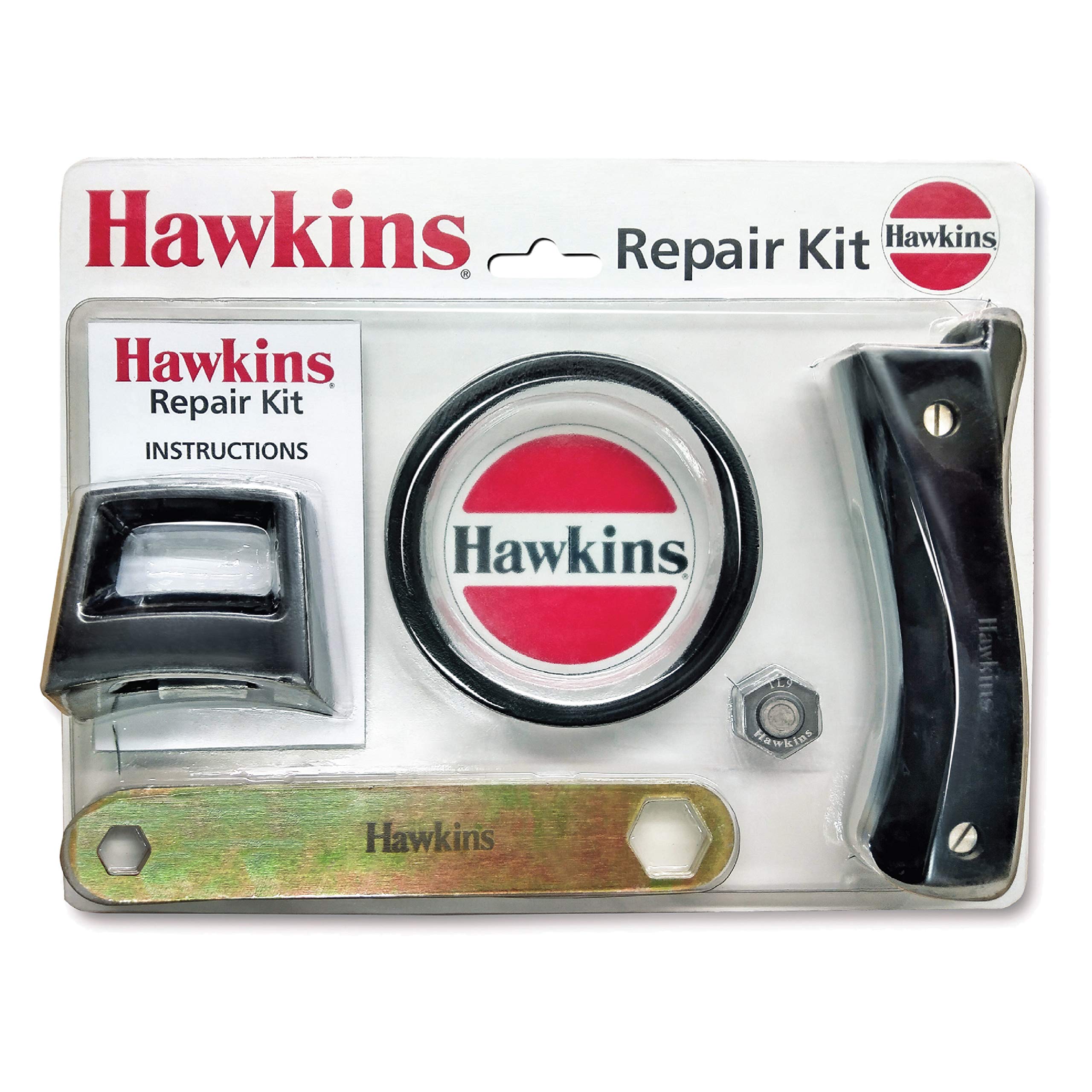 Hawkins Plastic Pressure Cooker Repair Kit With Cooker Gasket, Safety Valve, Body Handles And Spanner (Kit5L), Black Standard, 5