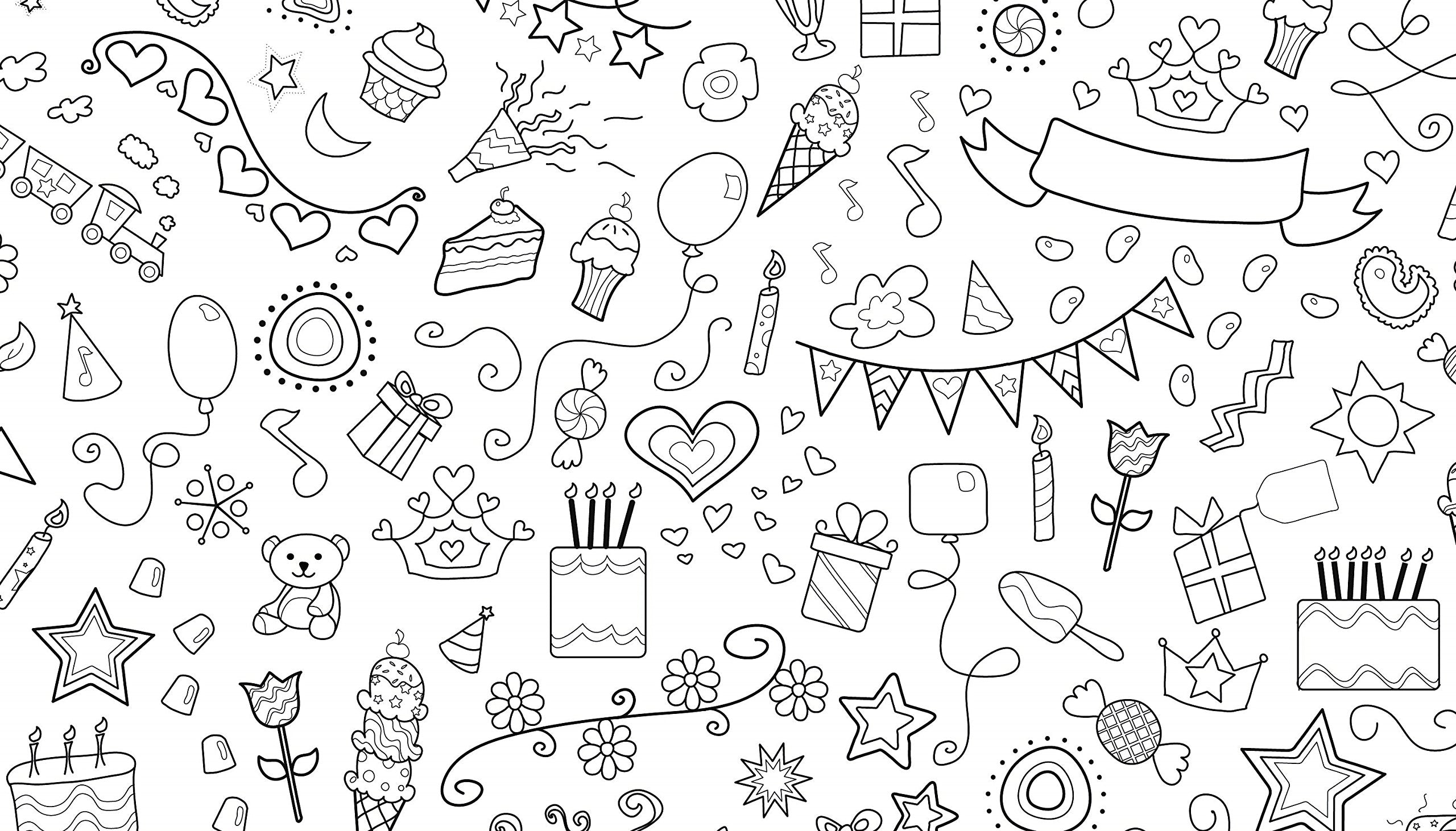 The Coloring Table Birthday/Celebration Placemats (4 Placemats (14''X18''))