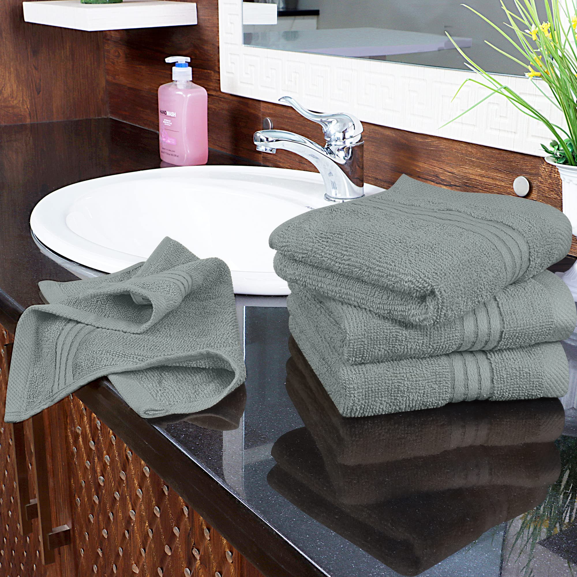 Utopia Towels 12 Pack Premium Wash Cloths Set (12 X 12 Inches) 100% Cotton Ring Spun, Highly Absorbent And Soft Feel Washcloths