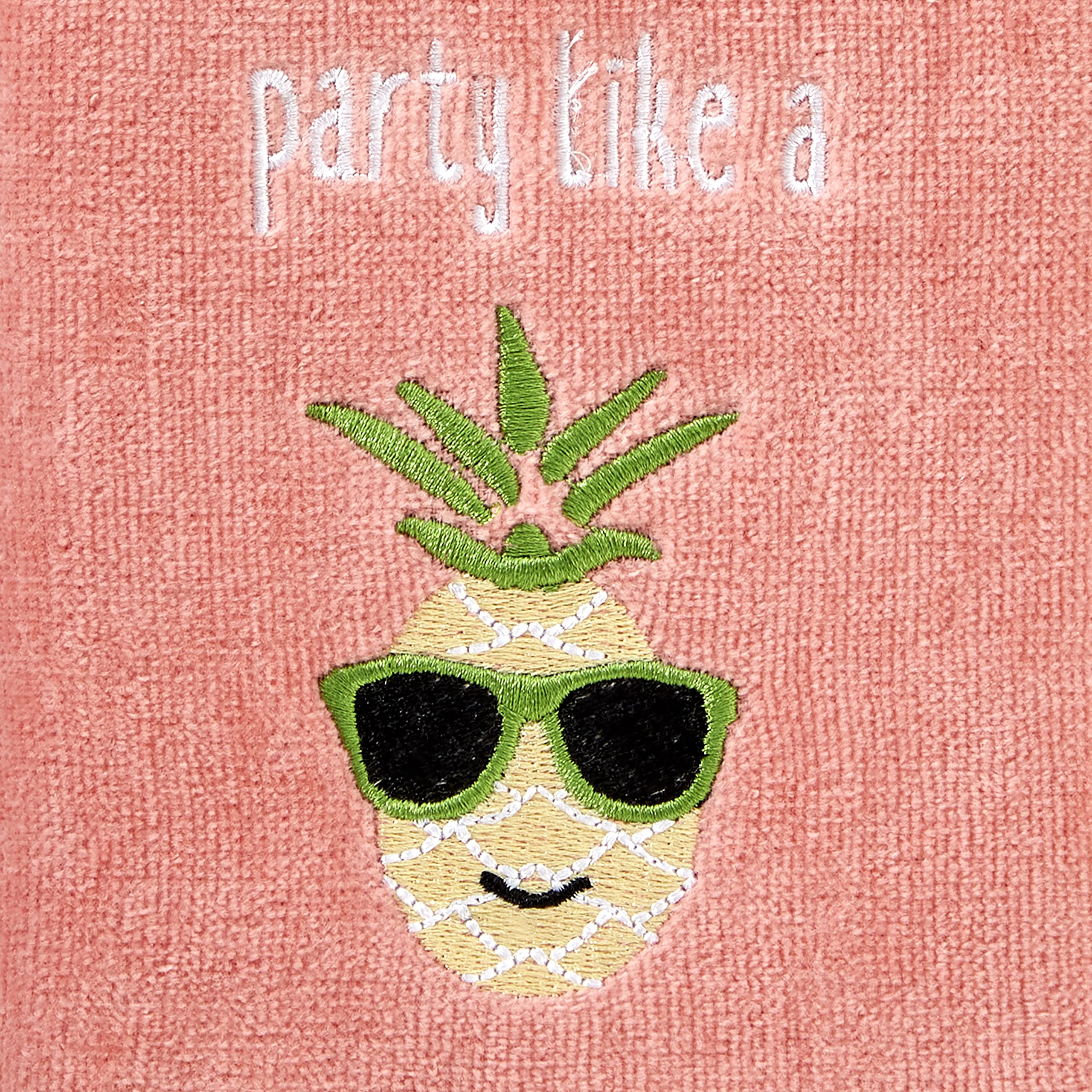 Skl Home By Saturday Knight Ltd. Party Pineapple 2 Pc Hand Towel Set, Coral Pink