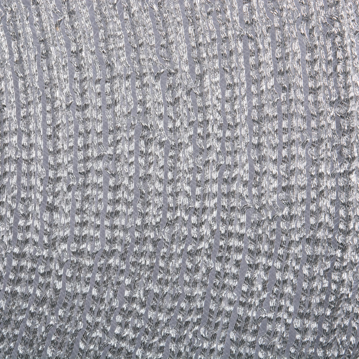 DII Metallic Silver Round Polypropylene Woven Placemat (Set of 4)