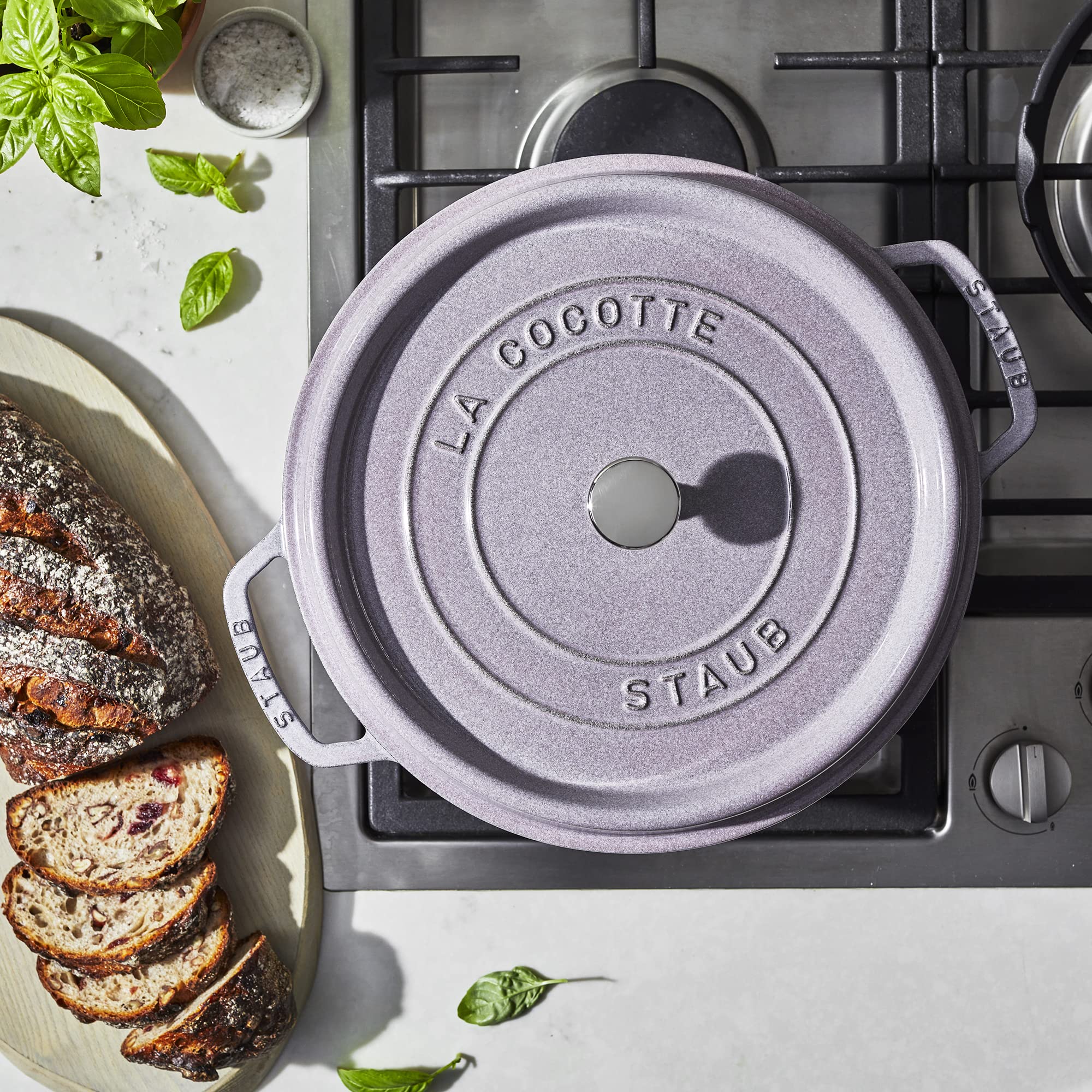 Staub Cast Iron 7-Qt Round Cocotte - Lilac