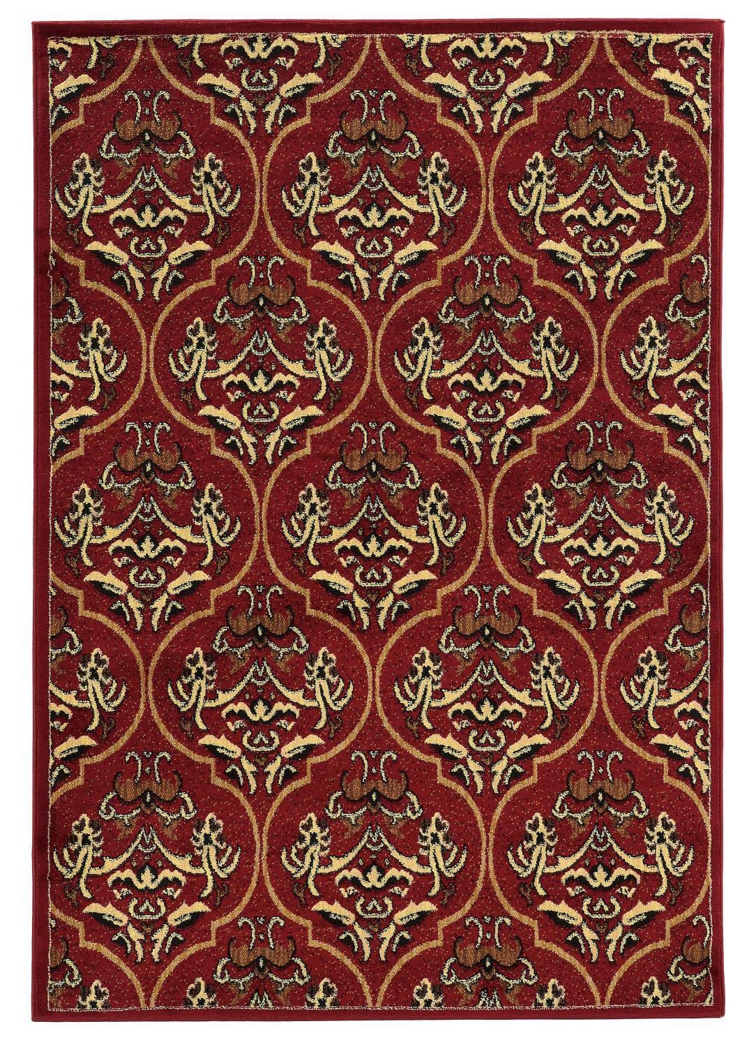 Elegance England Red & Cream 8 X 10, Rug