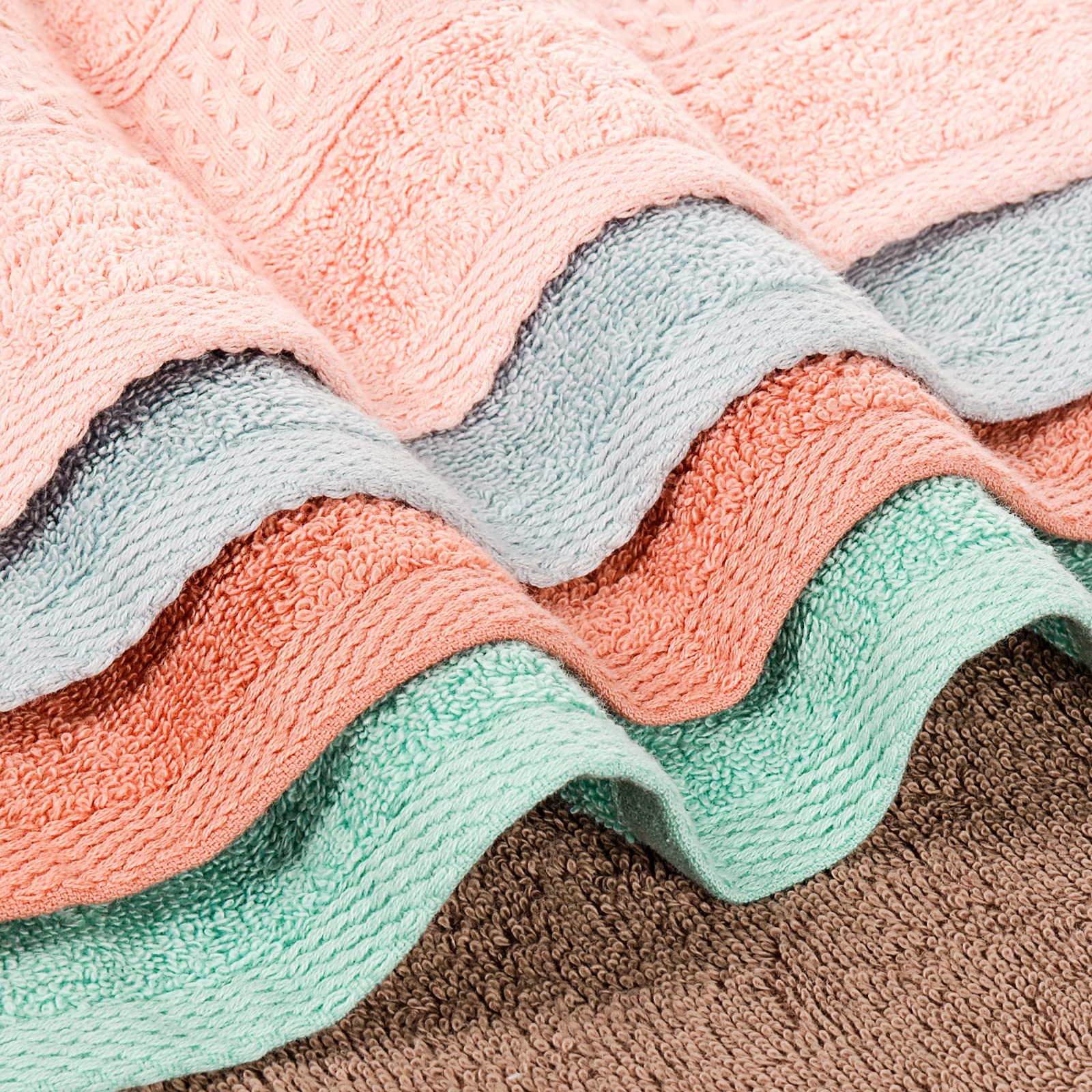 Chiicol Washcloths For Body And Face - Absorbent Bath Towels Bulk Set, 100% Cotton Hotel Towels For Bathroom . Durable,Soft Wash