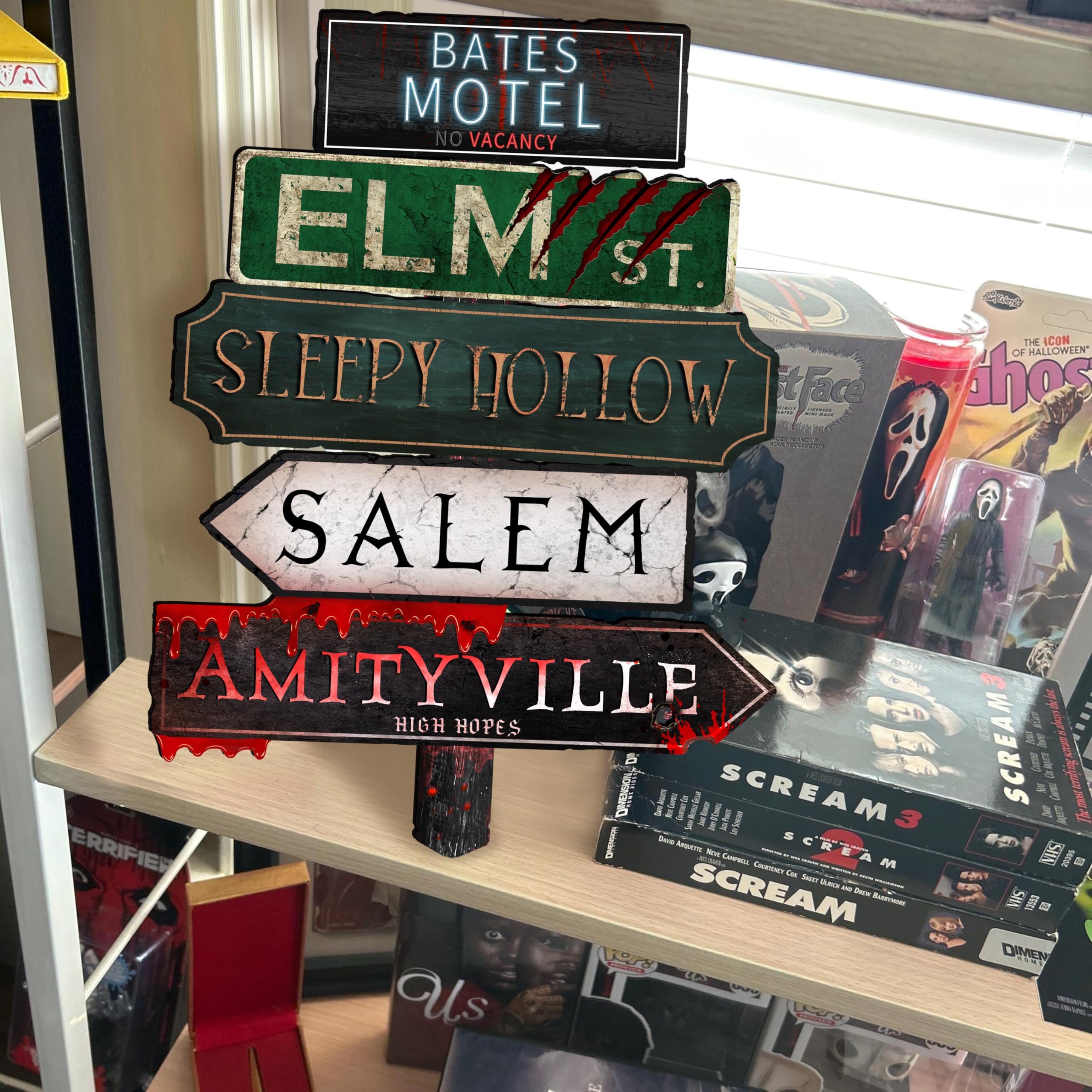 flinelife Horror Movie Street Signs,16X12, Elm Street Sign - Perfect For Horror Movie Lovers Gift