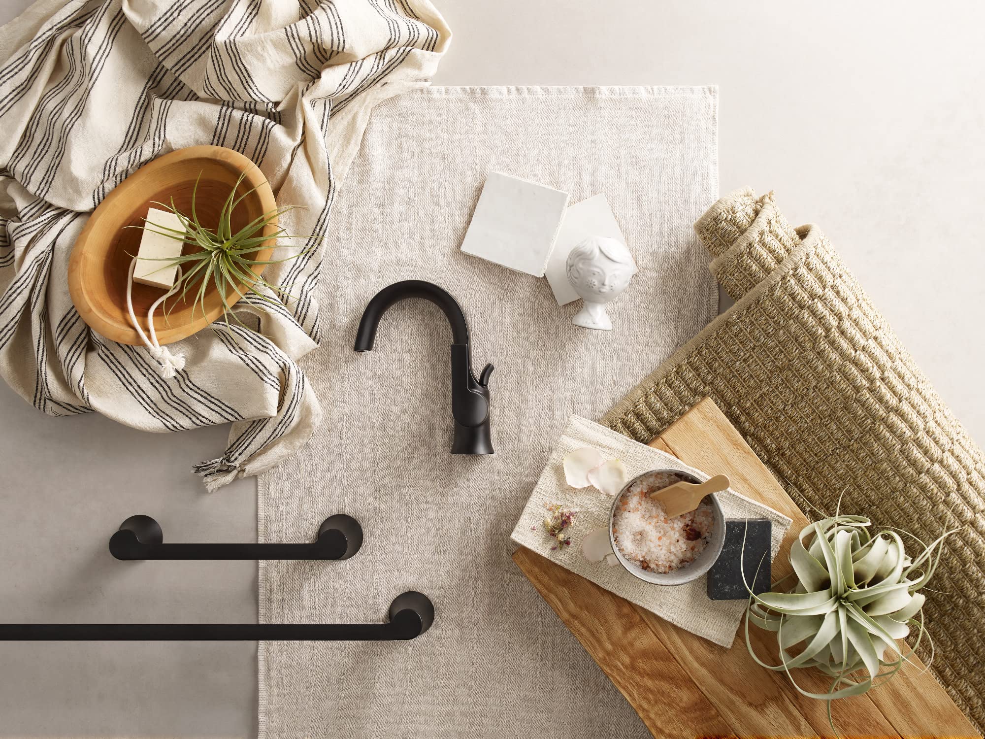 Moen Doux Matte Black Bathroom-Towel, Hand -Towel Bar, Yb0286Bl