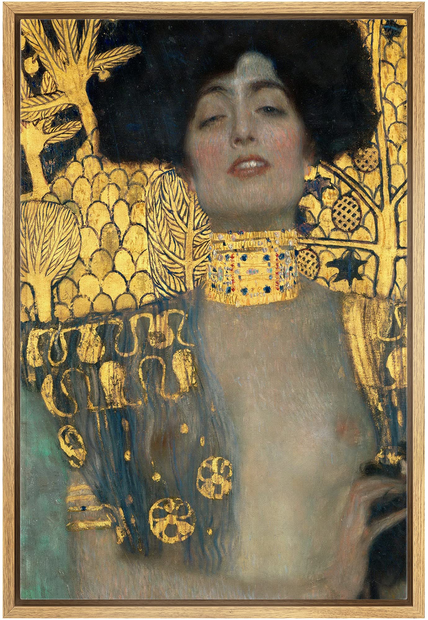 Wall26 Framed Canvas Print Wall Art Judith & Head Of Holofernes Gustav Klimt Classic Illustrations Fine Art Decorative Vintage M
