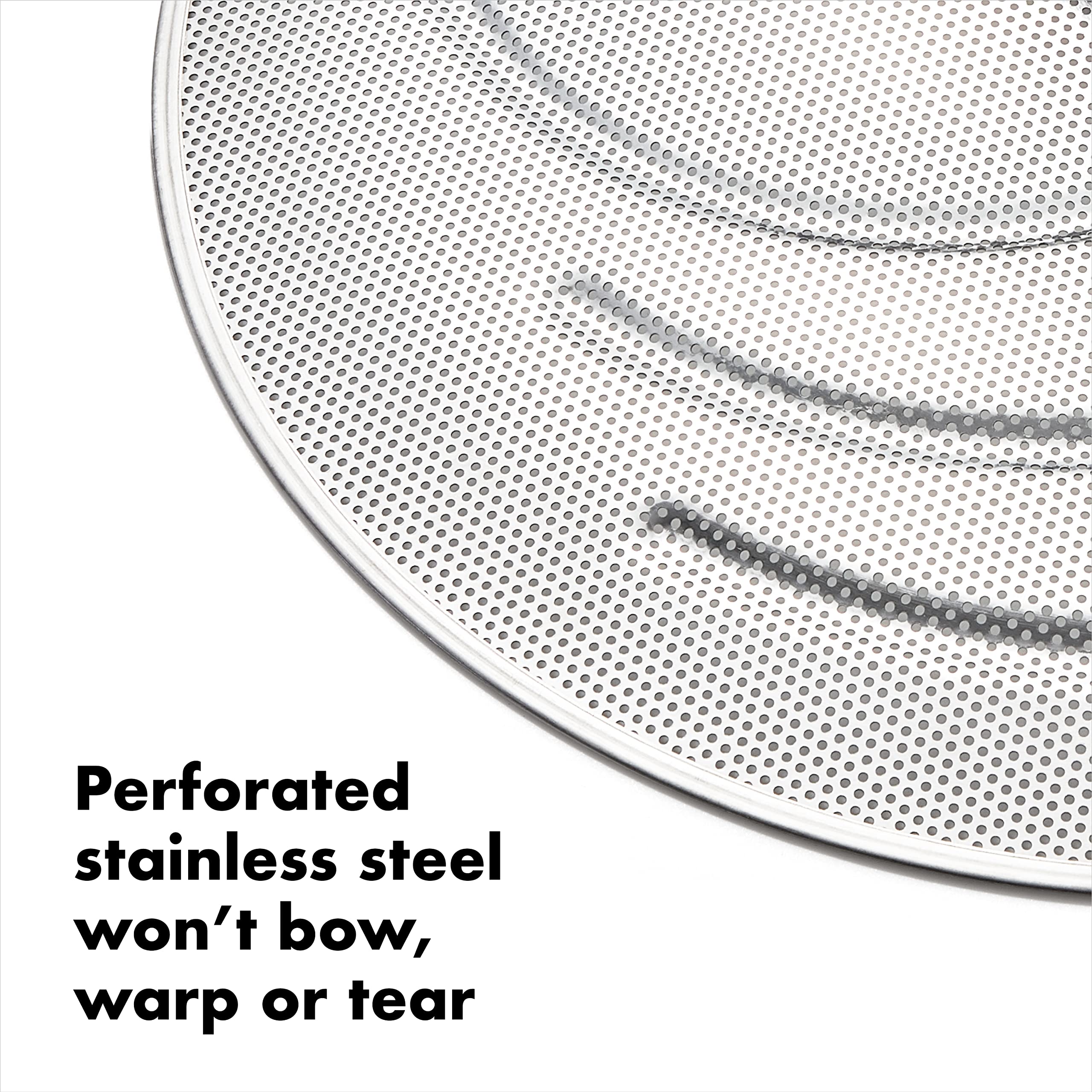 Oxo Good Grips Stainless Steel Splatter Screen With Folding Handle, Silver