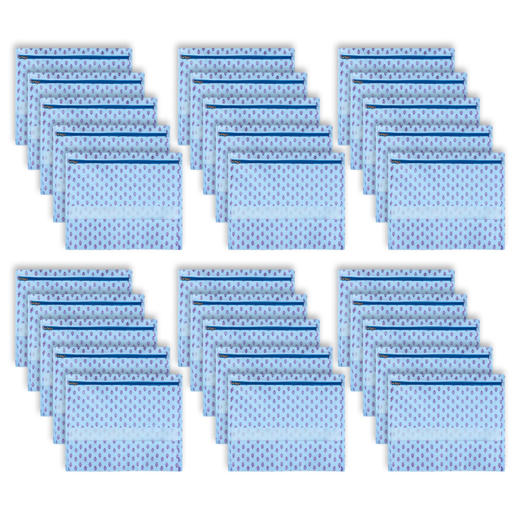 Kuber Industries Pack Of 30 Saree Bags For Storage | NonWoven Wardrobe Organizer | Mesh Window Cloth Storage Set | Single Packi