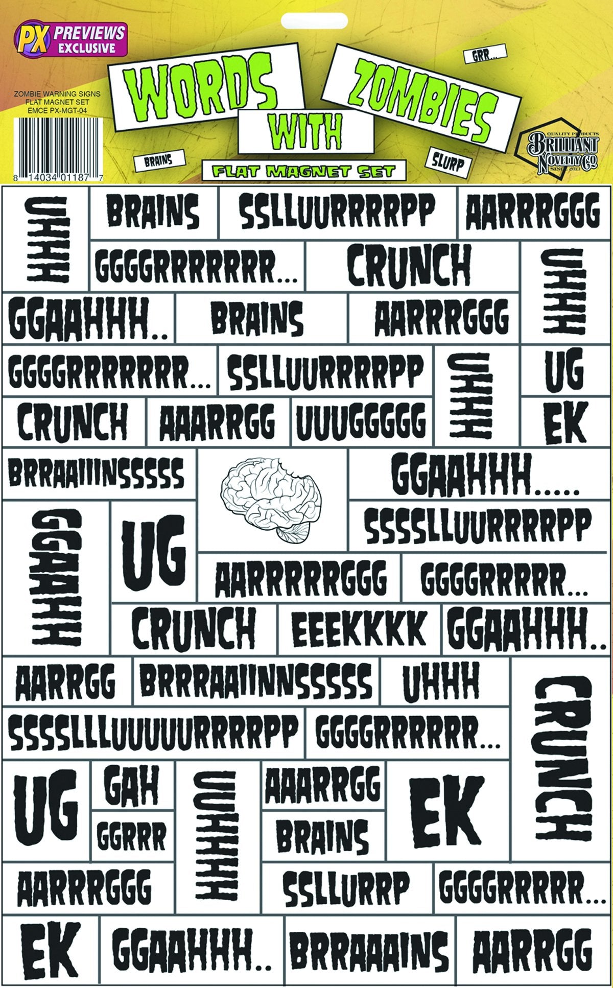 Spherewerx Words With Zombies Magnet Set