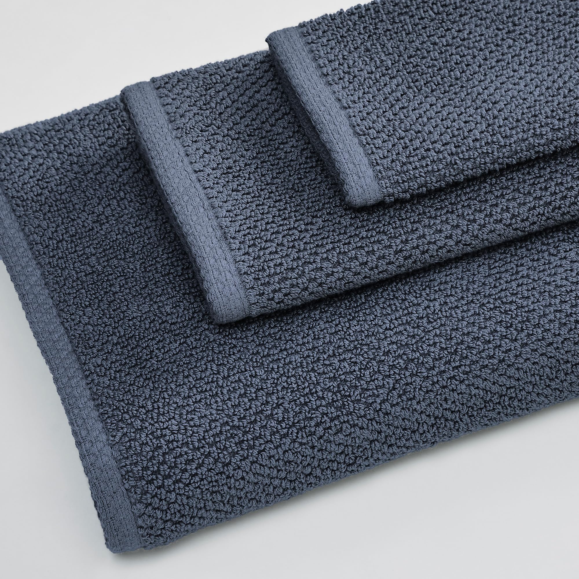 Great Bay Home Navy Bath Towels - 100% Cotton 4 Pack 52X30 Bath Towel Set - Absorbent, Quick-Drying, Durable Towels For Bathroom