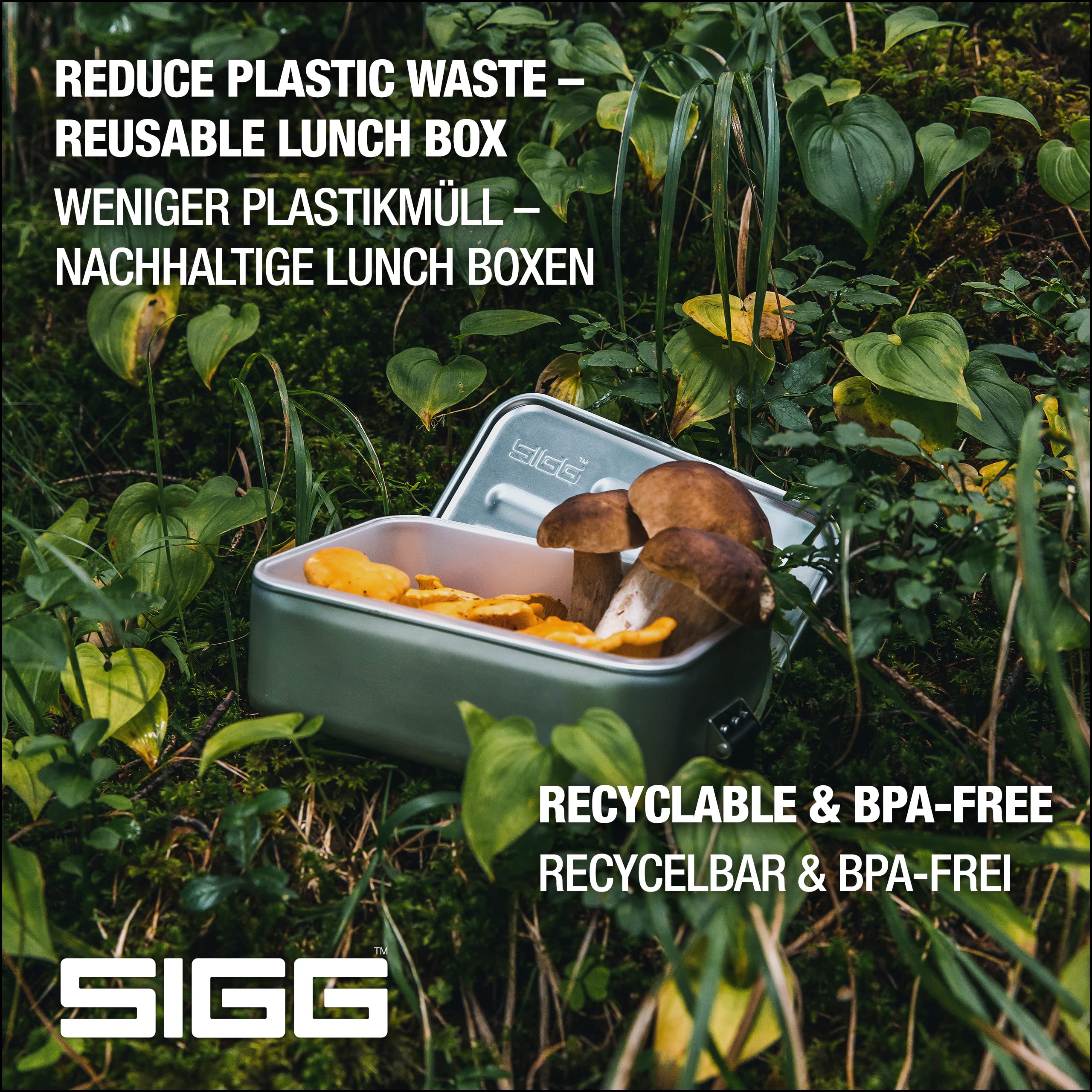 Sigg - Metal Lunch Box Plus - Food Container With Compartments - Swiss Design - Dishwasher Safe - Ultra Light - S/L