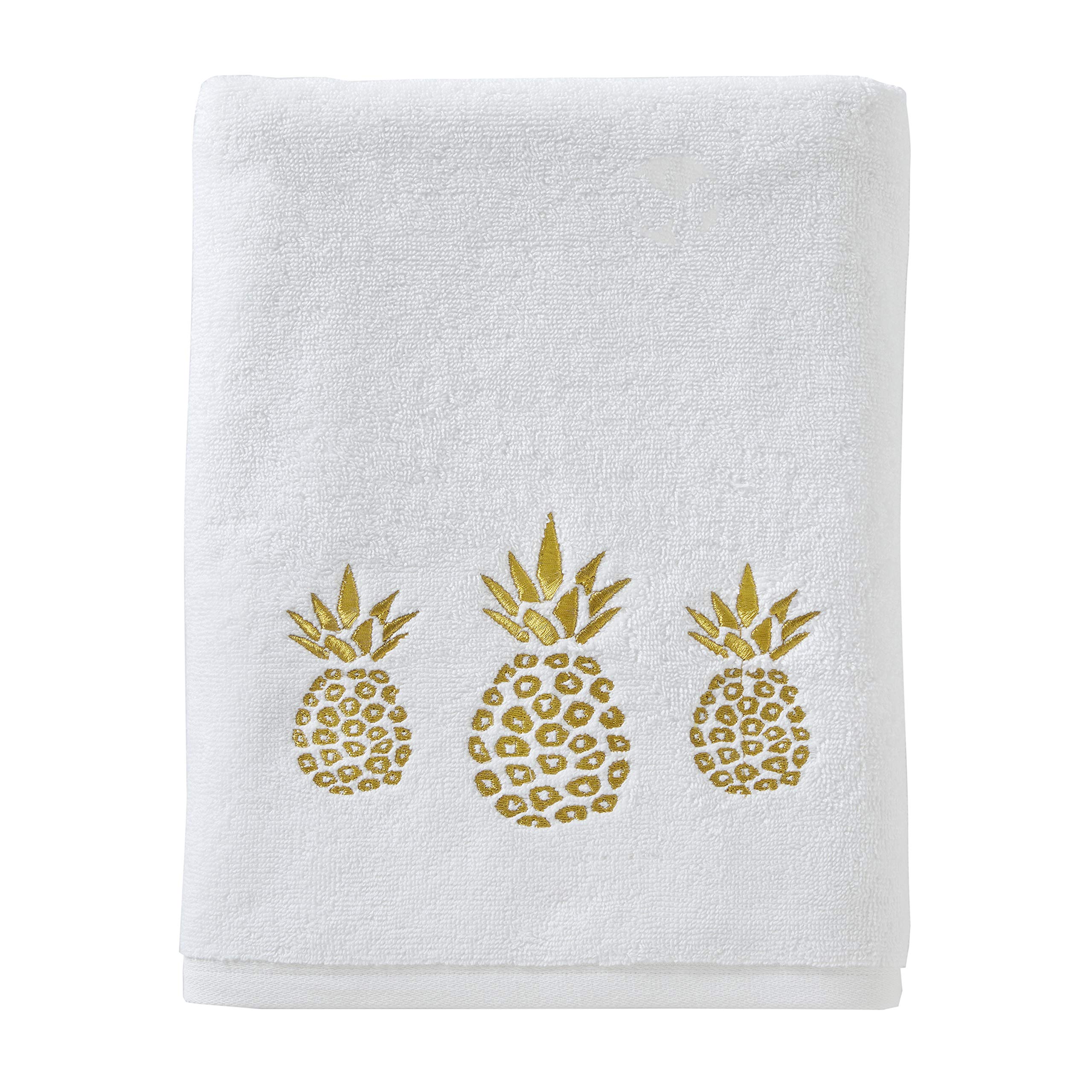 Skl Home By Saturday Knight Ltd. Gilded Pineapple Bath Towel, White Small