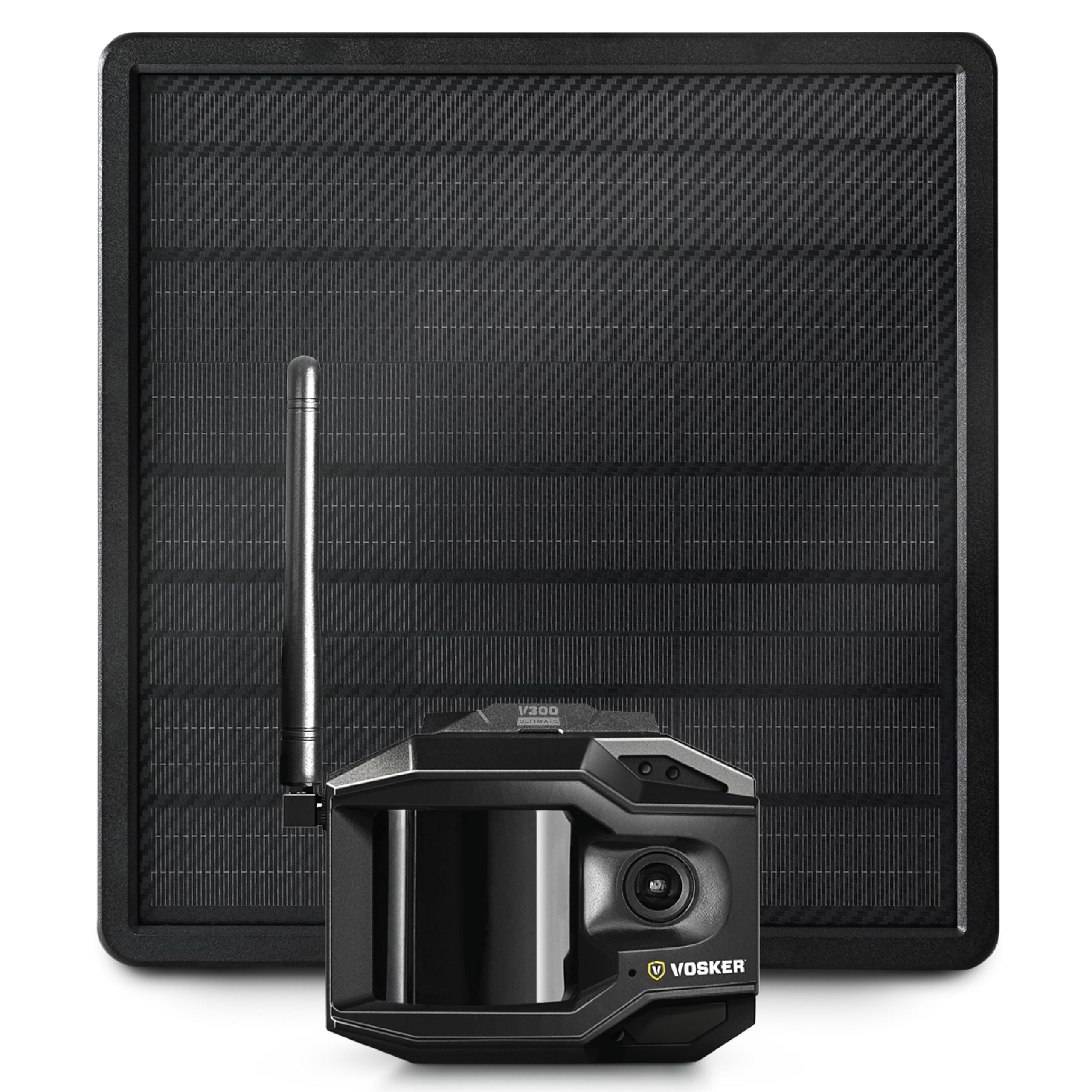 Vosker V300 Ultimate 4G-LTE Autonomous Outdoor Security Camera with External Solar Panel | High-Capacity 15,000 mAh External Sol