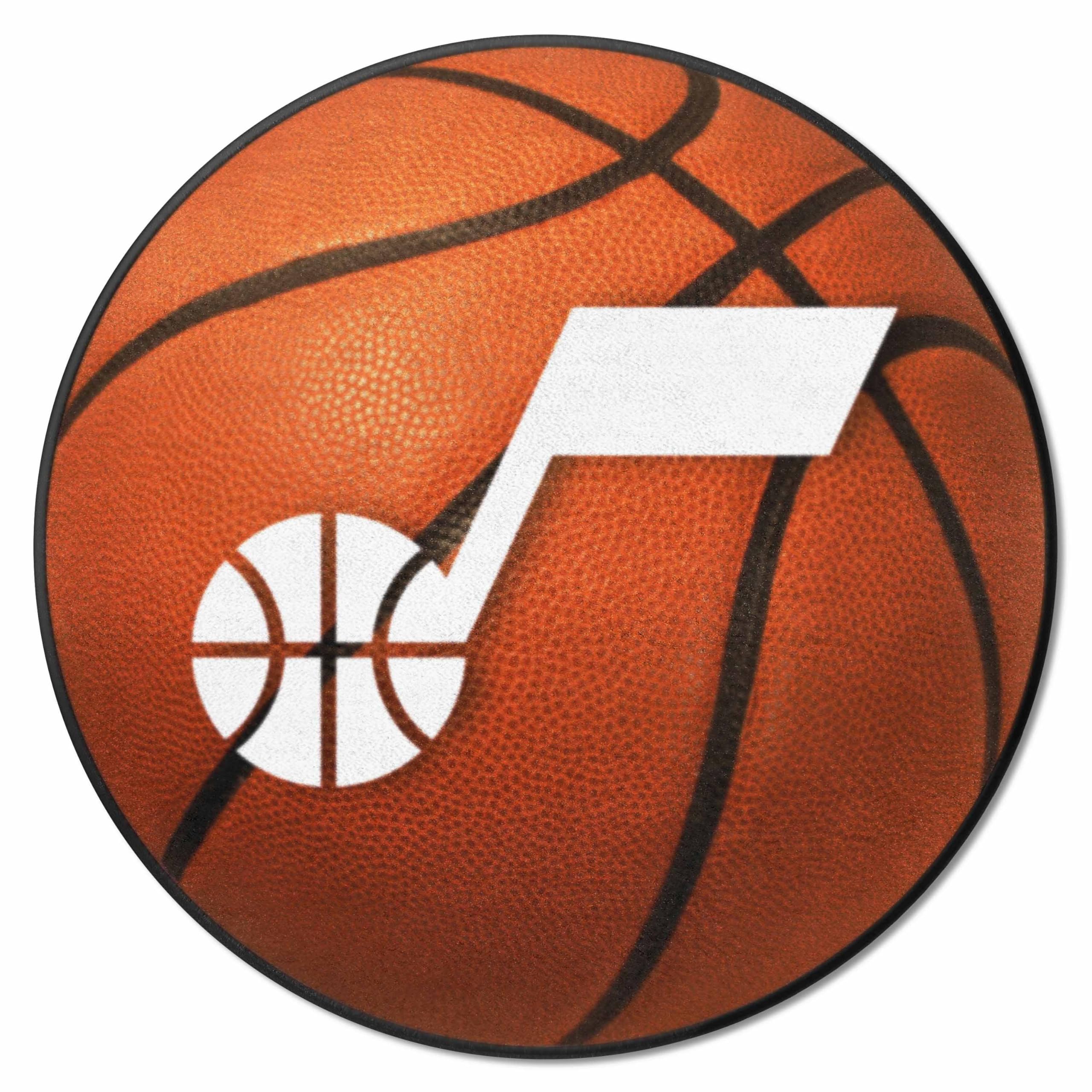 FANMATS 4440 South Dakota State Jackrabbits Basketball Shaped Rug - 27in. Diameter, Basketball Design, Sports Fan Accent Rug