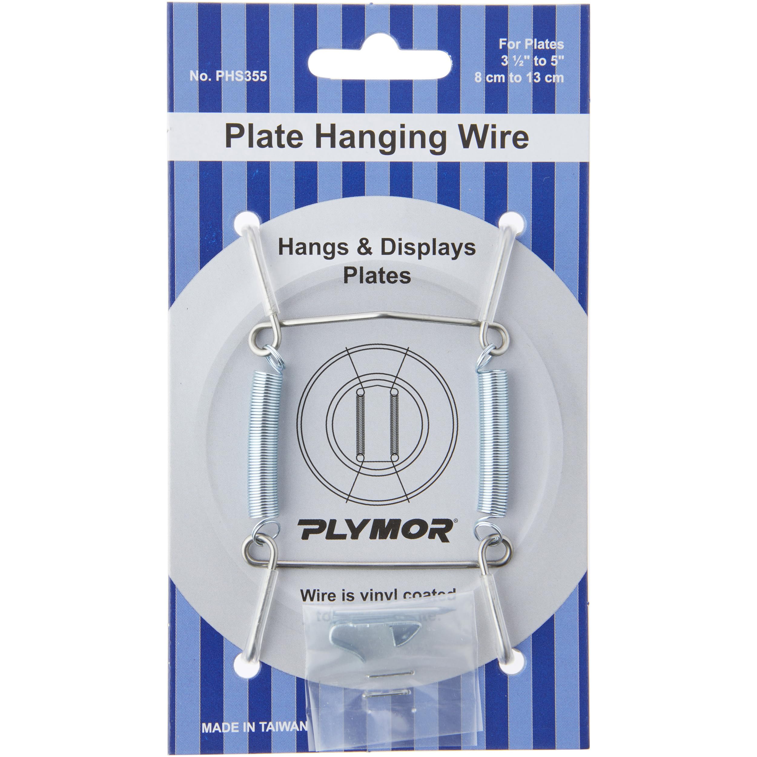 Plymor Stainless Steel Wall Mountable Plate Hanger, 3.125'' H X 1.75'' W X 0.5'' D (For Plates 3.5'' - 5'')
