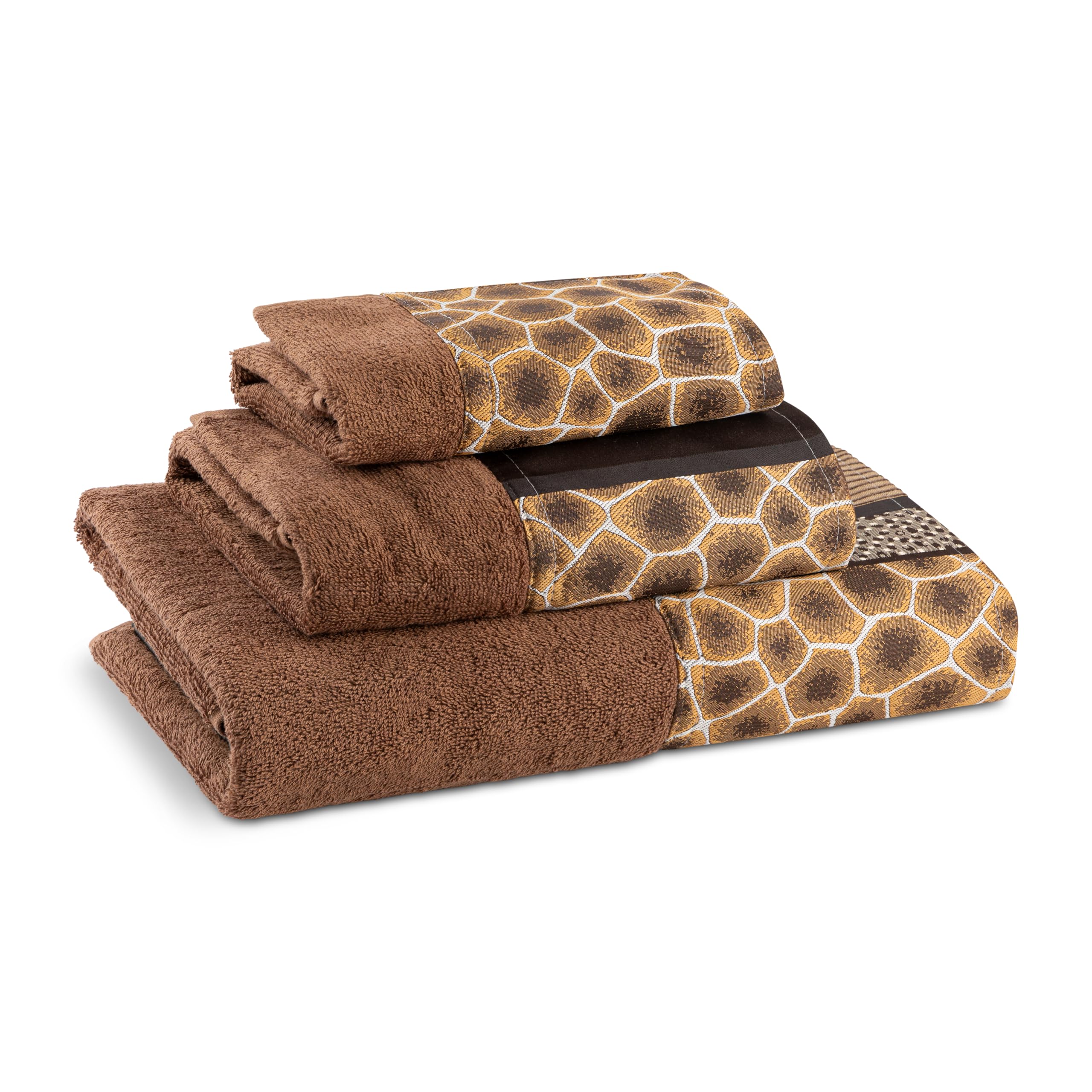 Zahari Home Safari Stripes Animal Bathroom Towel Set 3 Piece Towel Bath Towel, Hand Towel And Wash Towel Leopard Cheetah Beautif