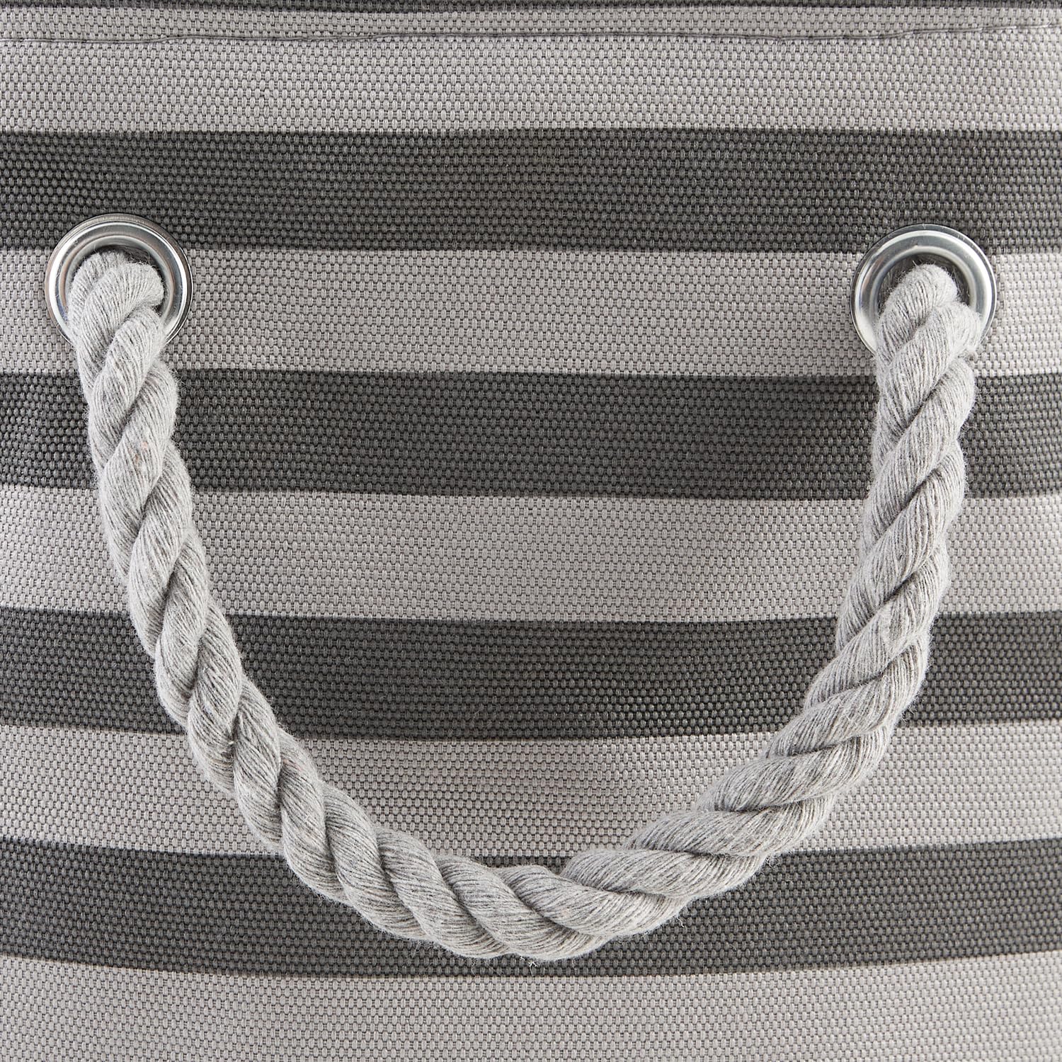 Bone Dry Pet Storage Collection Striped Paw Patch Bin  Large Round  Gray