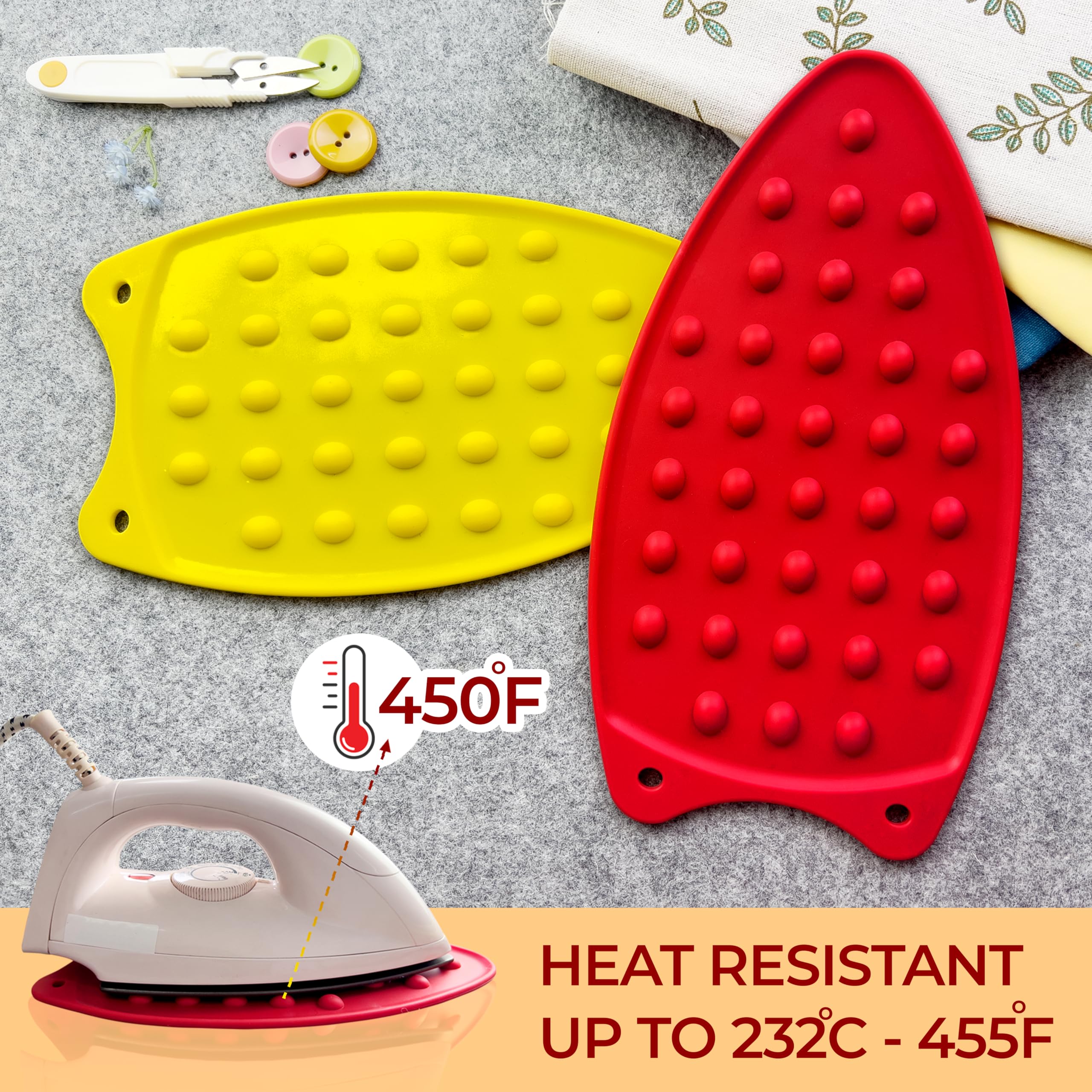 Savina Silicone Rest Pad For Ironing Board(2 Pack). Heat Resistant Pad, Thicker Version. Perfect Combination With Ironing Board