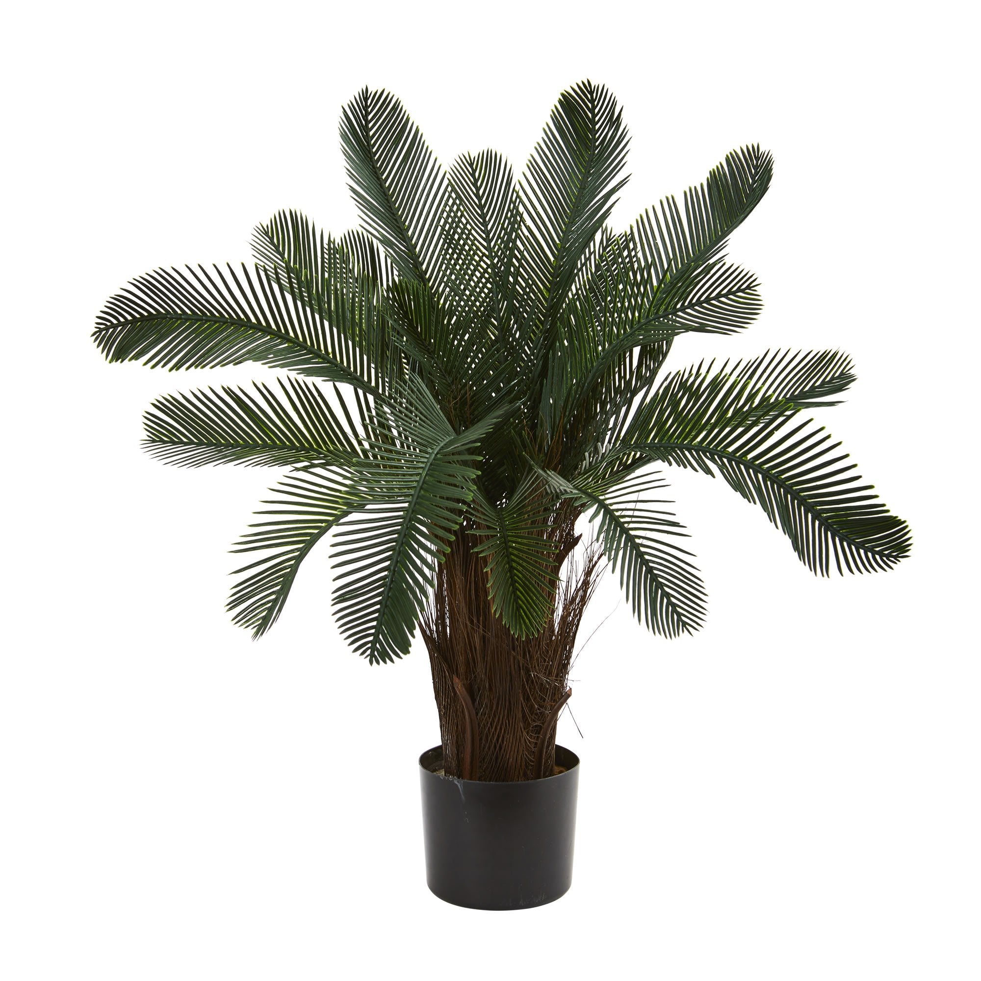 Nearly Natural Artificial, UV Resistant 2 Cycas Tree (Indoor/Outdoor), Green 28 Dx28 Wx2H