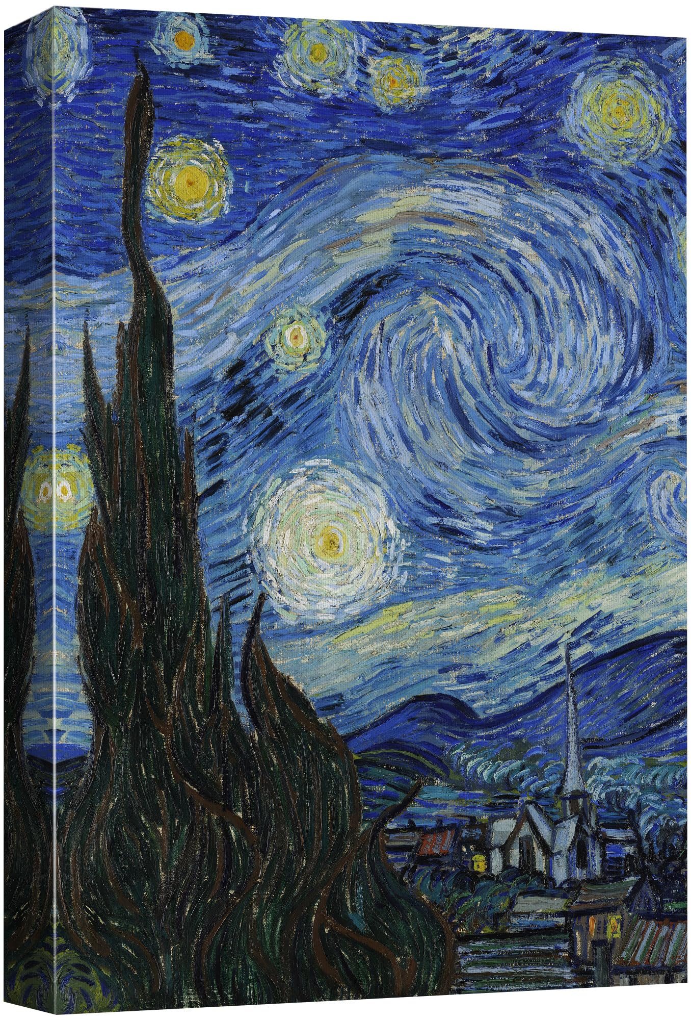 Wall26 Canvas Print Wall Art Starry Night By Vincent Van Gogh Nature Wilderness Illustrations Modern Art Decorative Floral Botan