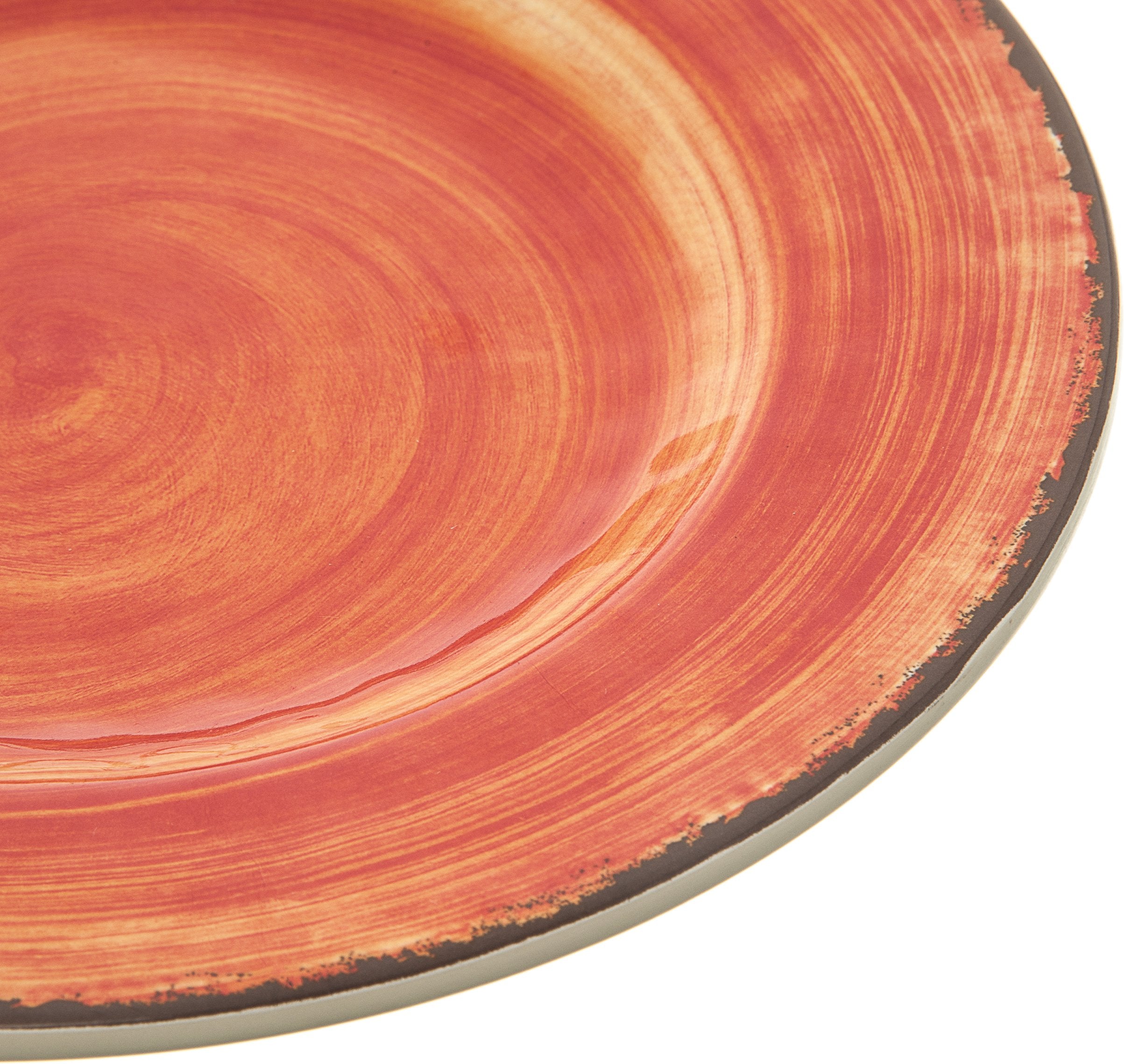 Carlisle Foodservice Products Mingle Resuable Plastic Plate Dinner Plate With Pottery Style For Home And Restaurant, Melamine, 9