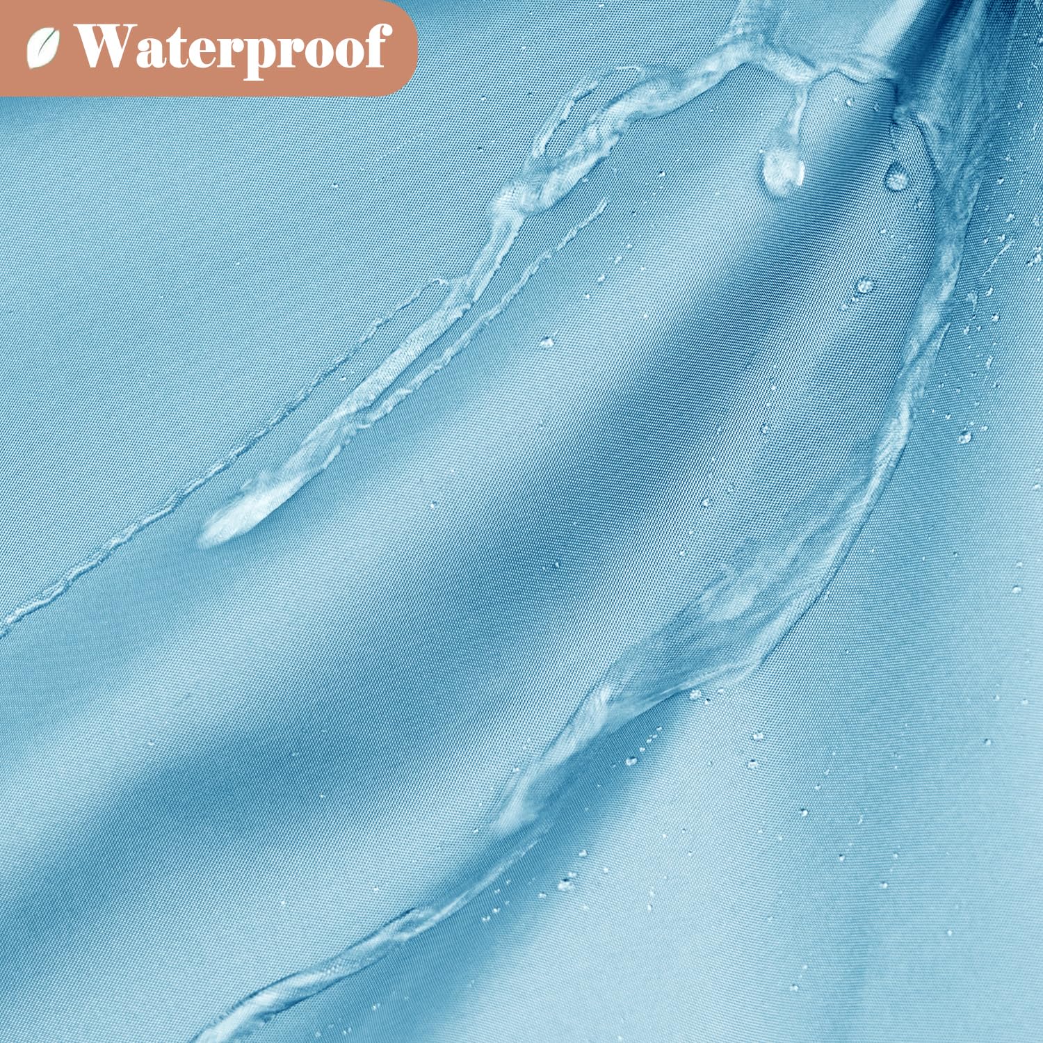 UFRIDAY 36x72 Inch Stall Shower Curtain with Mesh Window Soft Fabric Solid Bathroom Curtain with Hooks  Weighted Hem  Heavy Duty  Water Repellent  Light Blue