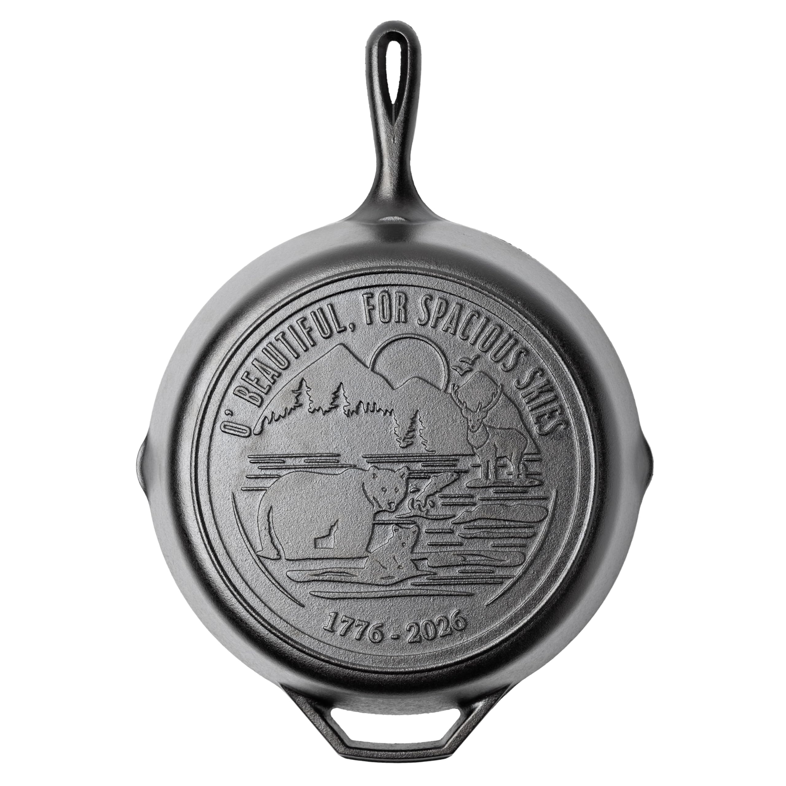 Lodge 12 Inch Cast Iron Skillet - Pre-Seasoned Frying Pan with Teardrop Handle - Oven, Stovetop, Grill & Campfire Use - Made in 