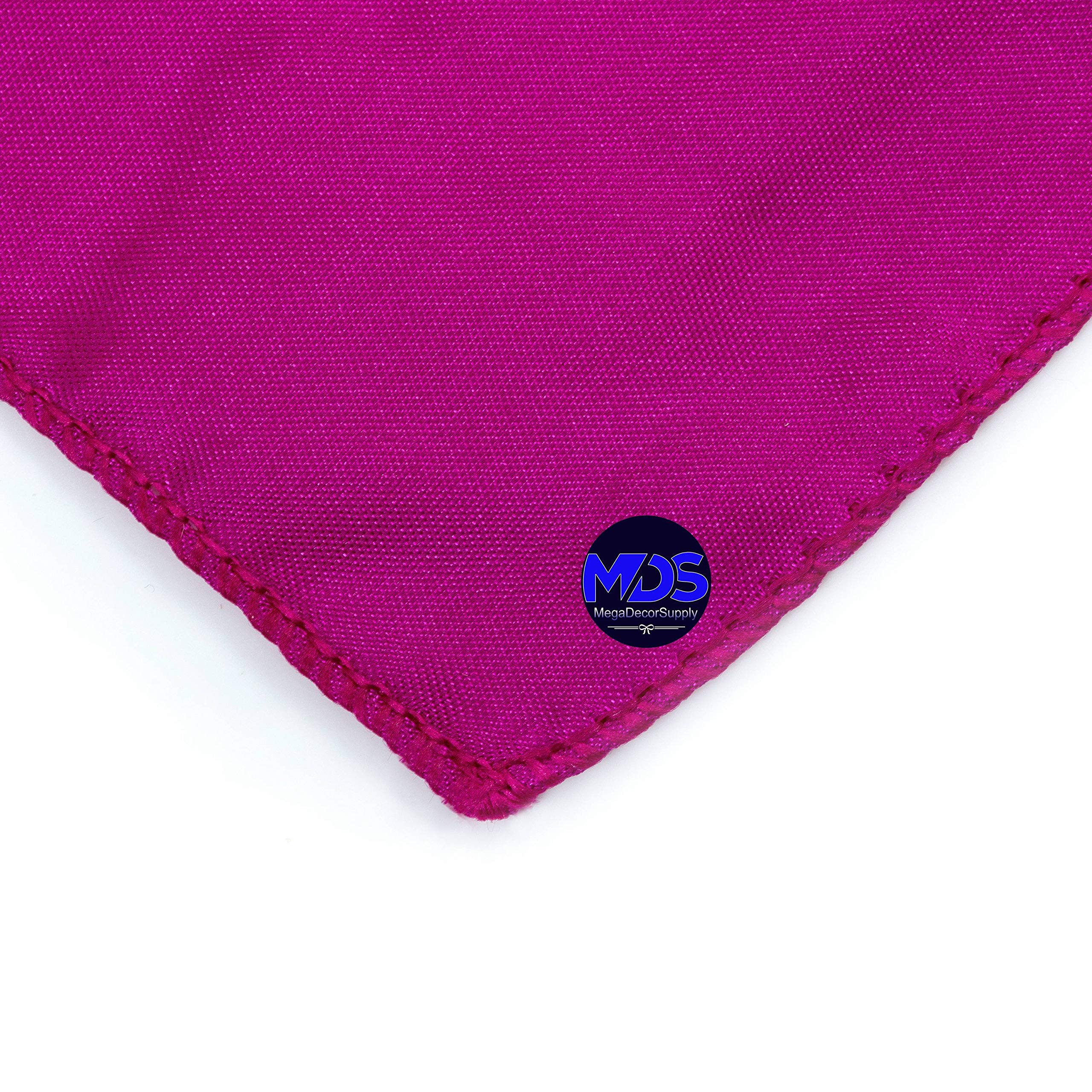 Mds Pack Of 100 Wedding Satin 12''X 12'' Square Dinner Napkin Or Handkerchief For Wedding Banquet Decoration - Violate