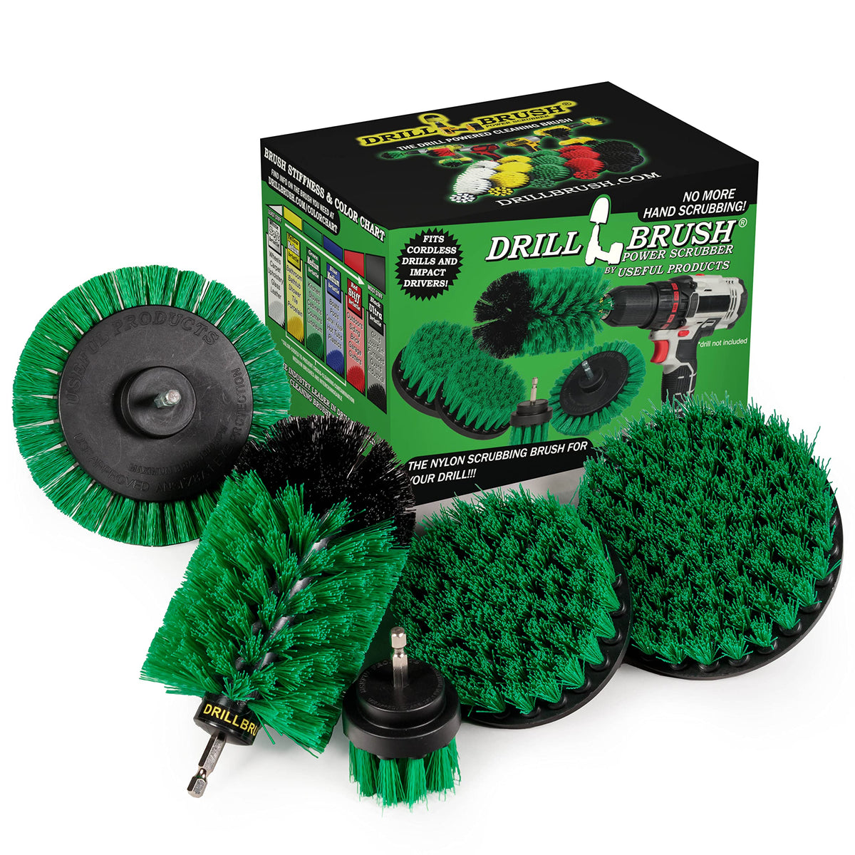 Rotating Nylon Spin Scrubber - Oven Cleaner Brush Set - Kitchen Cleaning Supplies - Gap Cleaning Brush - Grout Cleaner Brush - W