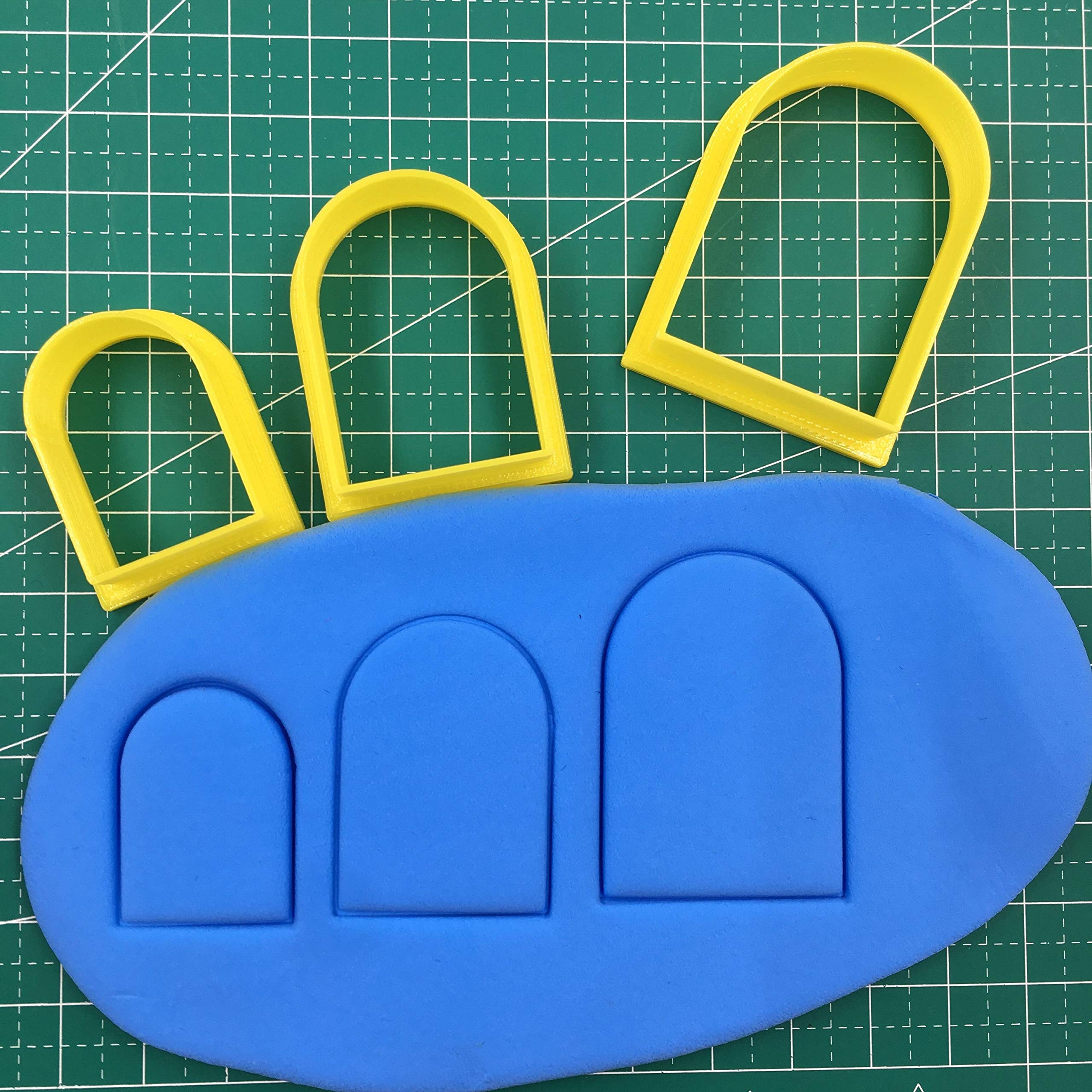 Set Of 3 Arch Clay Cutter Set, Cookie Cutter, 3D Polymer Clay Cutter