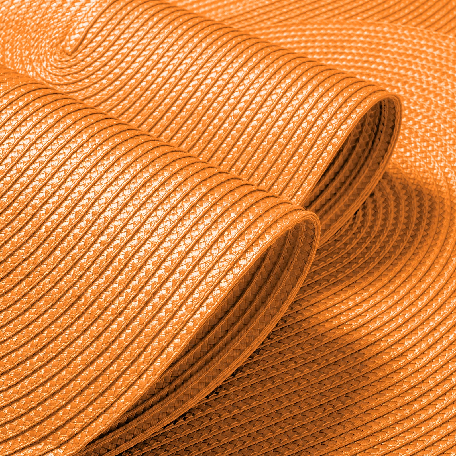 Funwheat Oval Braided Placemats Set Of 6 Table Mats For Dining Tables Woven Washable Non-Slip Shining Place Mats12X18 Inch Table