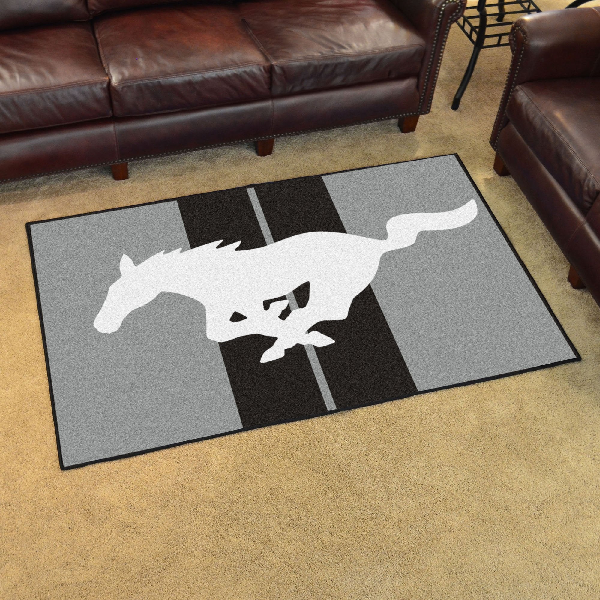 FANMATS 16649 Team Color 44x71 Mustang Horse Rug - Gray