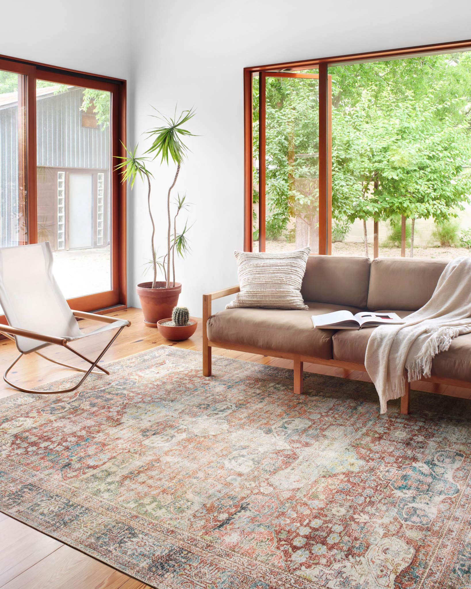 Loloi II Loren Brick/Multi 7-6 x 9-6 Area Rug