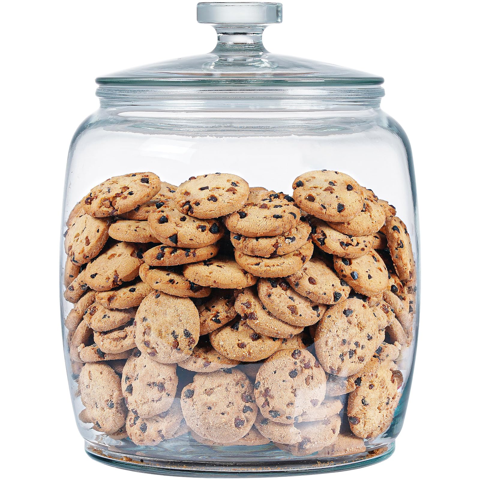 Daitouge 2.5 Gallon Glass Jars With Lids, Large Cookie Jars With Wide Opening, 1 Pack Glass Storage Jars With Lids For Kitchen,