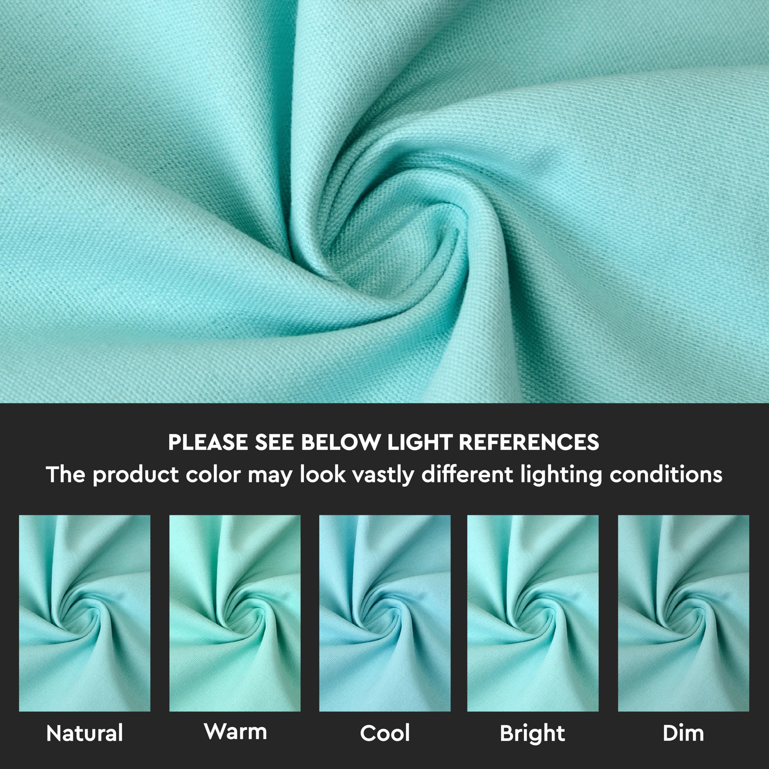 Encasa 100% Cotton Cloth Napkins Set of 12 with Egg Blue Color & Size 17''x17''  Dinner Napkins Washable and Reusable for Dinning Table Fall Decoration  Halloween & Christmas Festivals