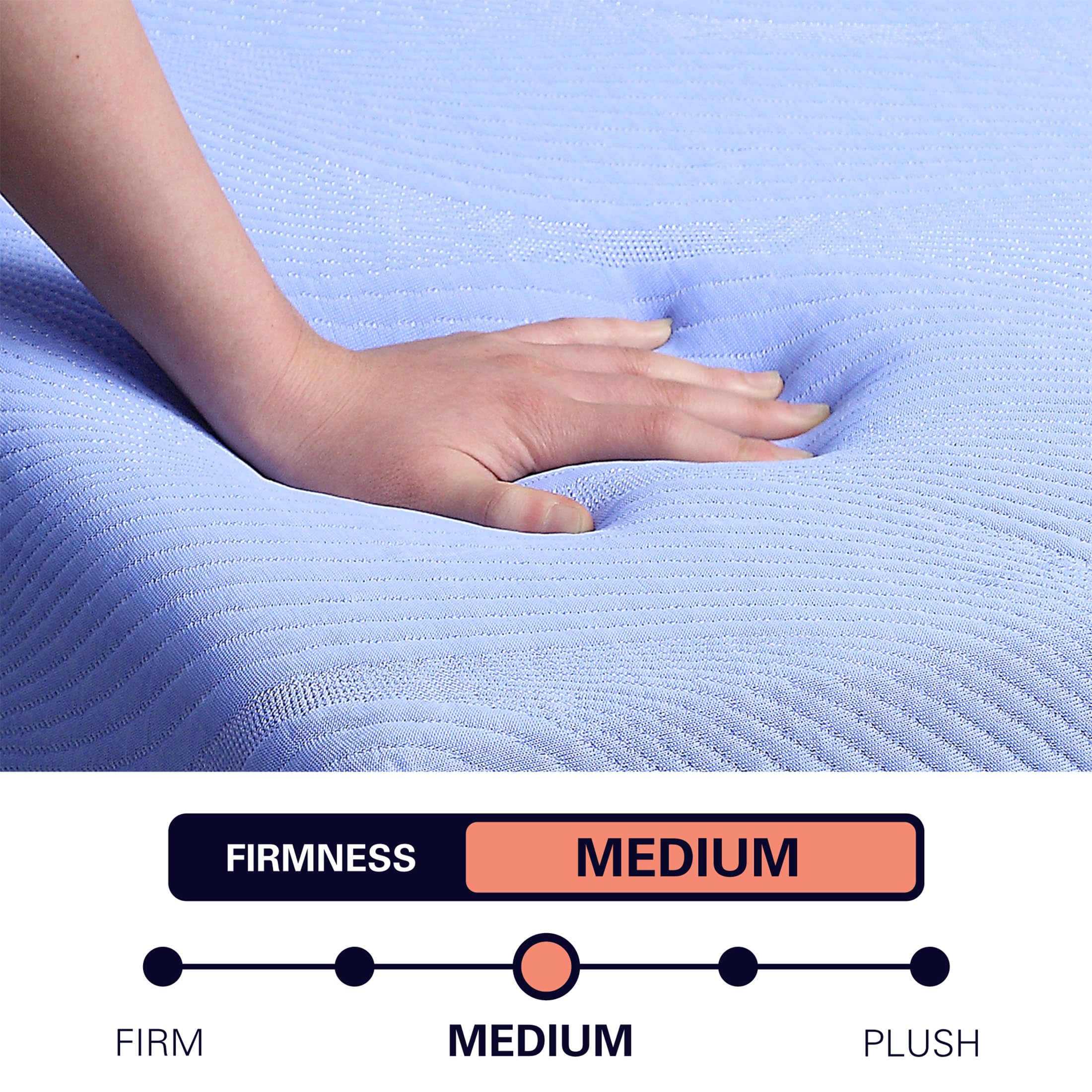 Bridgevine Home Blue Ice Yarn Cool To Touch Hybrid Mattress, Anti-Inflammatory Copper Infused Memory Foam Technology, Adaptive S