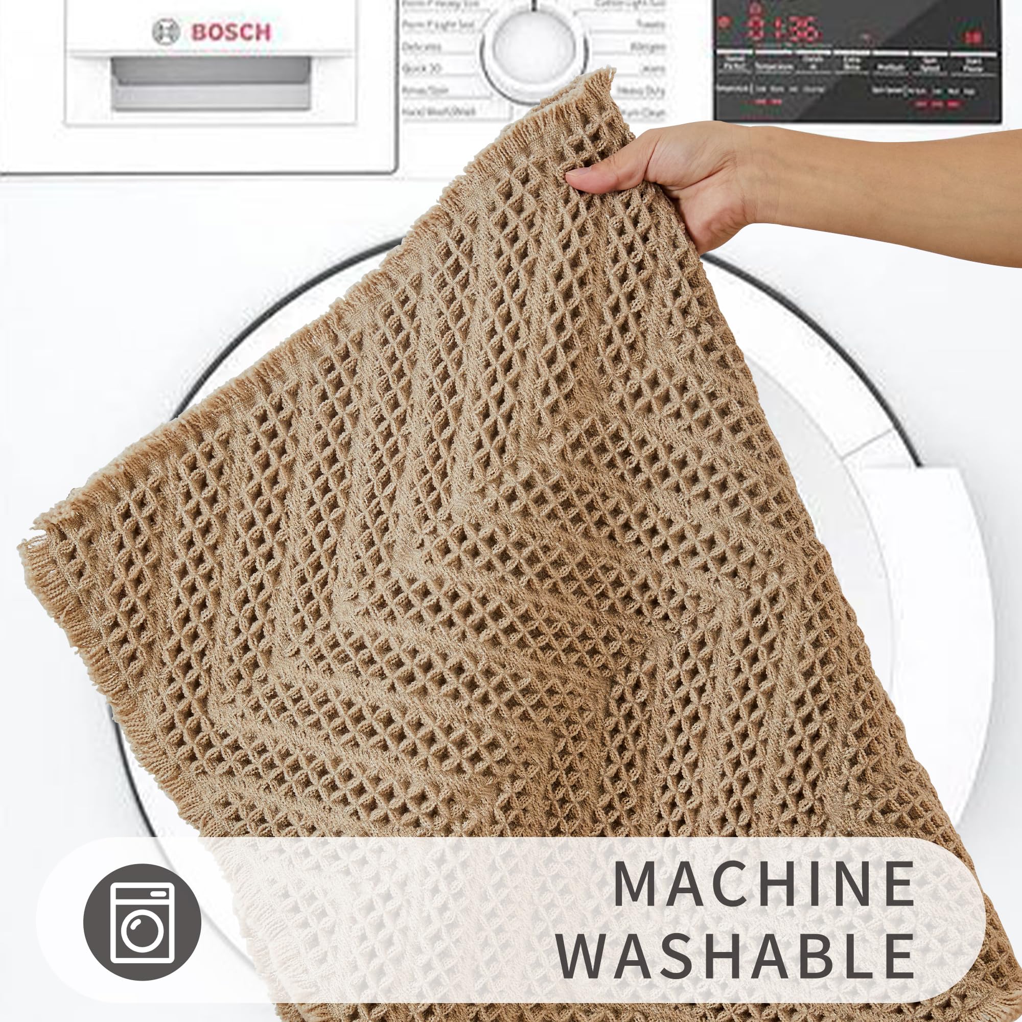 Bululom Bathroom Floor Mat,Boho Bath Mat,Super Absorbent Bath Mat,Bathroom Rugs Non Slip Washable, Quick Dry Shower Mats, Ultra