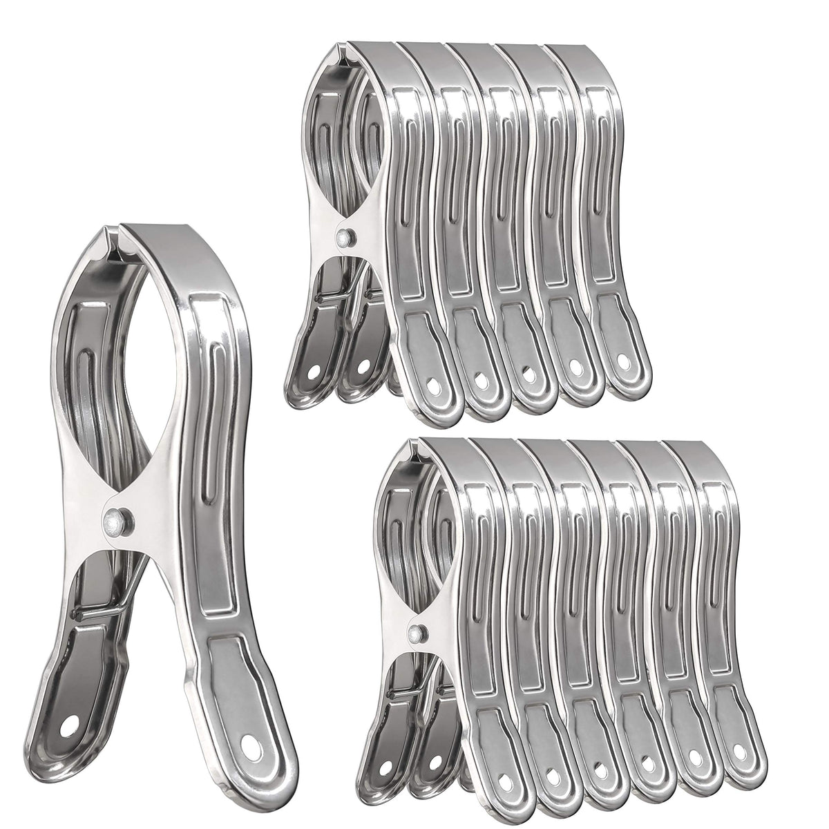 Webi Pool Cover Clips,12 Packs Beach Towel Clips,4.7 Inch Chair Clips,About Ground Pool Cover Clamps For Cruise,Boat,Blanket,Qui