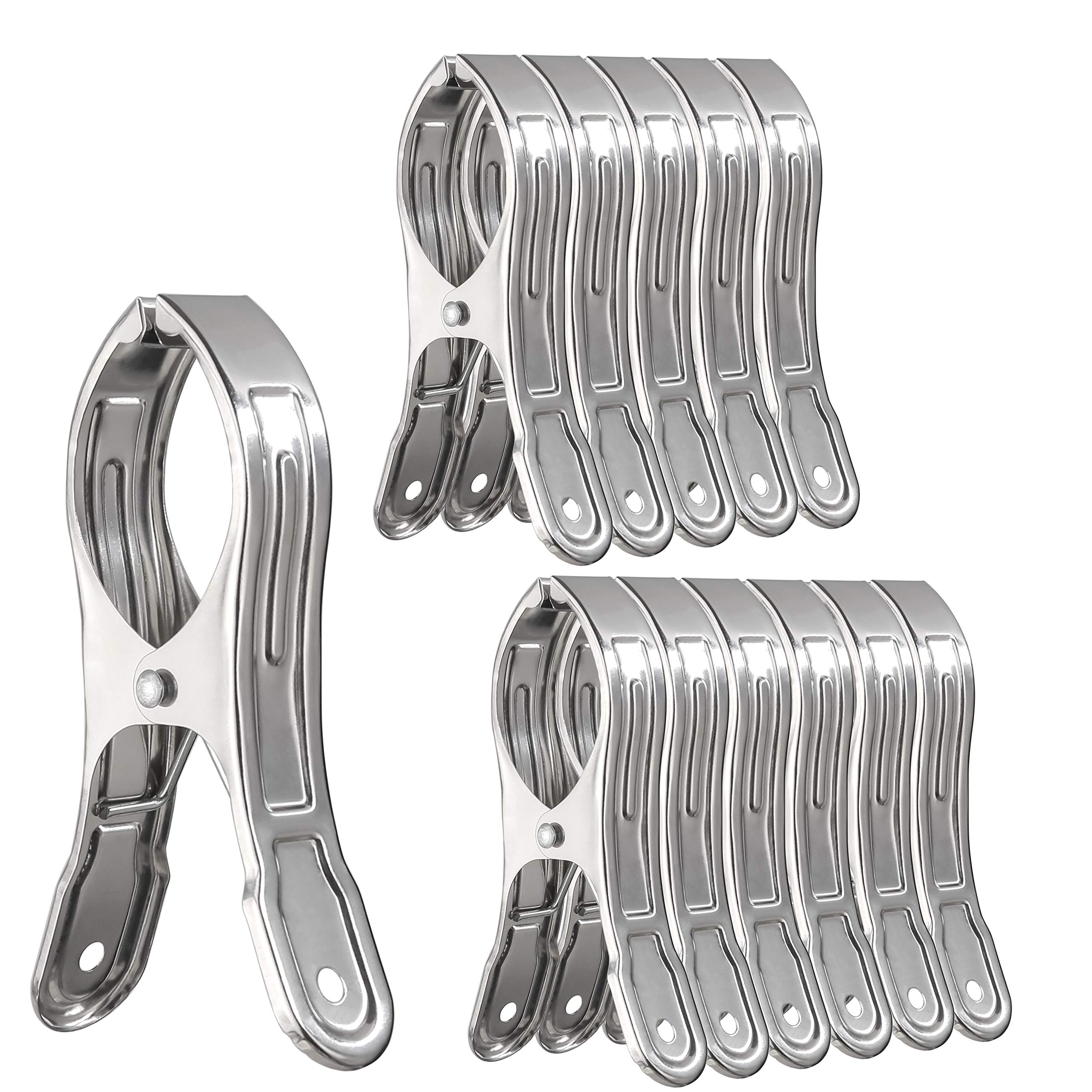 WEBI Beach Towel Clips,18 Packs 3.3 Inch Pool Cover Clips,Beach Chair Clips,Above Ground Pool Cover Clamps for Chairs,Cruise,Boa