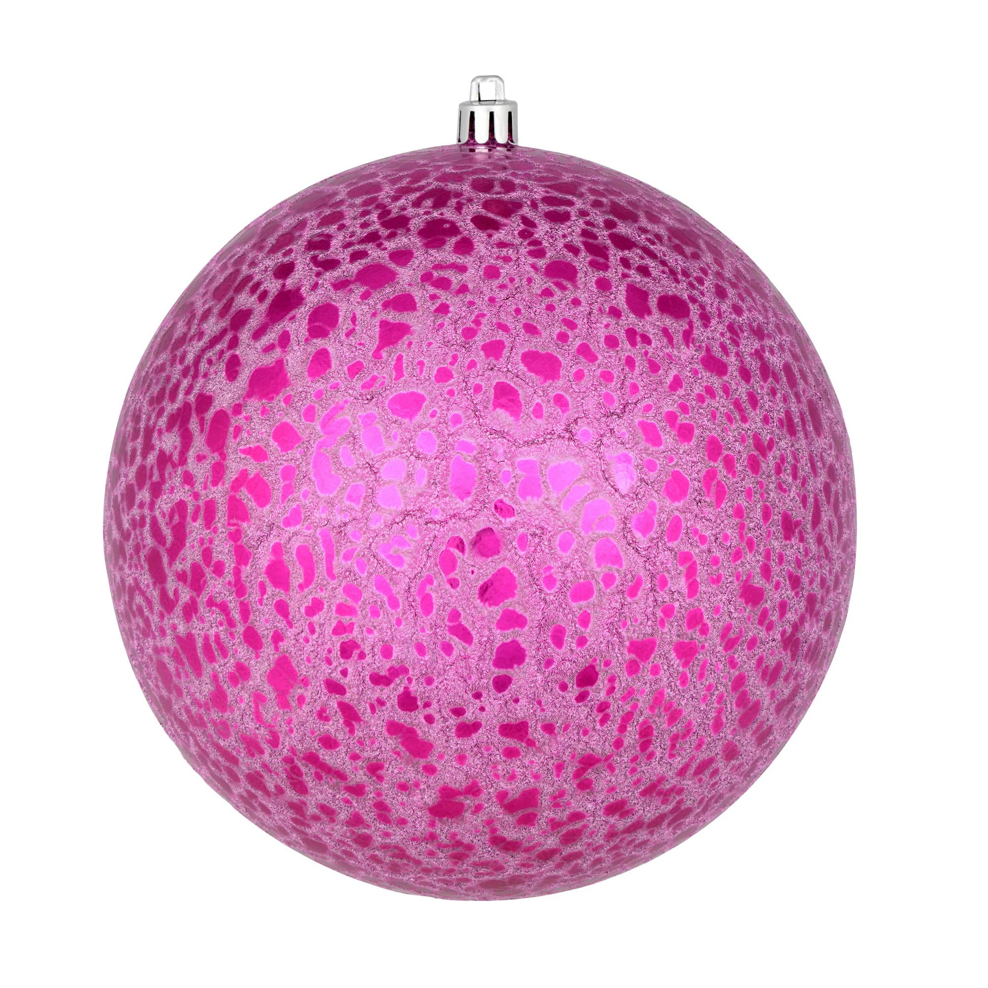 Vickerman 4 Fuchsia Crackle Ball Ornament, 6 per Bag