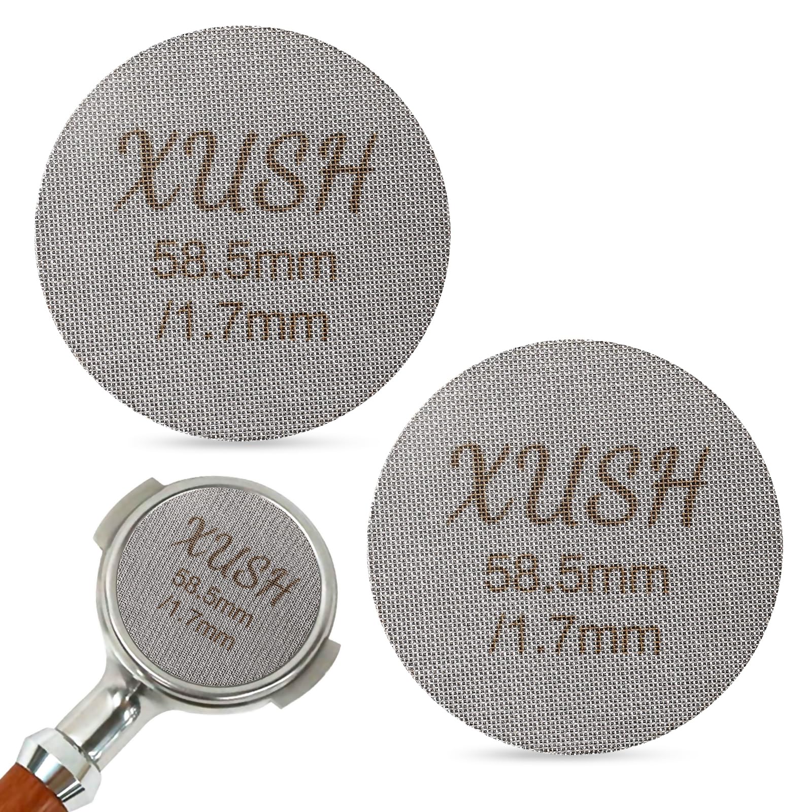 Espresso Puck Screen For 58.5Mm Or 58Mm 2Pcs, 1.7Mm Thickness Espresso Filter Screen - 150M Filter Mesh Made With 316 Stainless