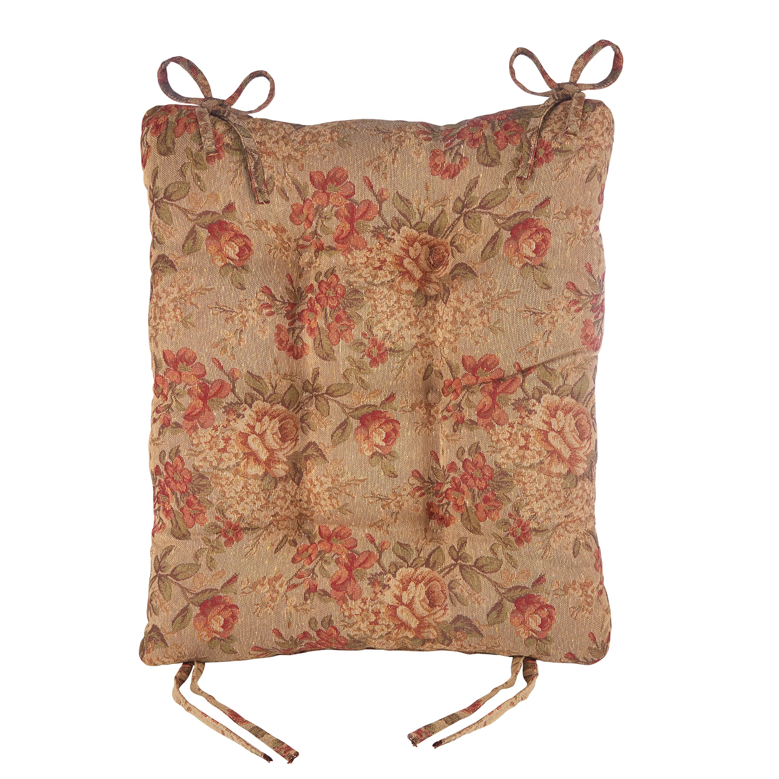Klear Vu Omega Non-Slip Rocking Chair Cushion Set With Thick Padding And Tufted Design, Includes Seat Pad & Back Pillow With Tie