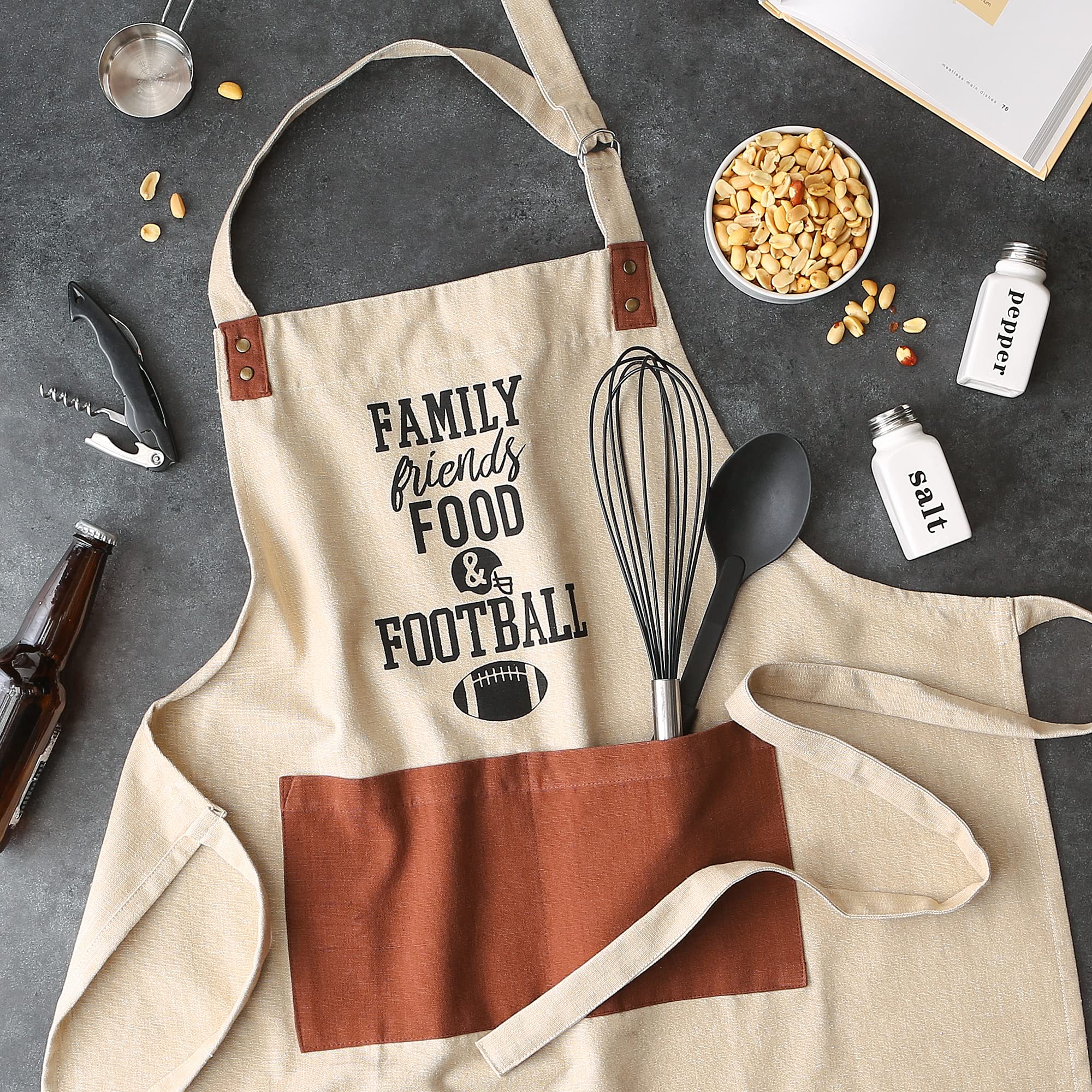 Dii Fall Football Kitchen Collection Family Friends & Food, Chef Apron