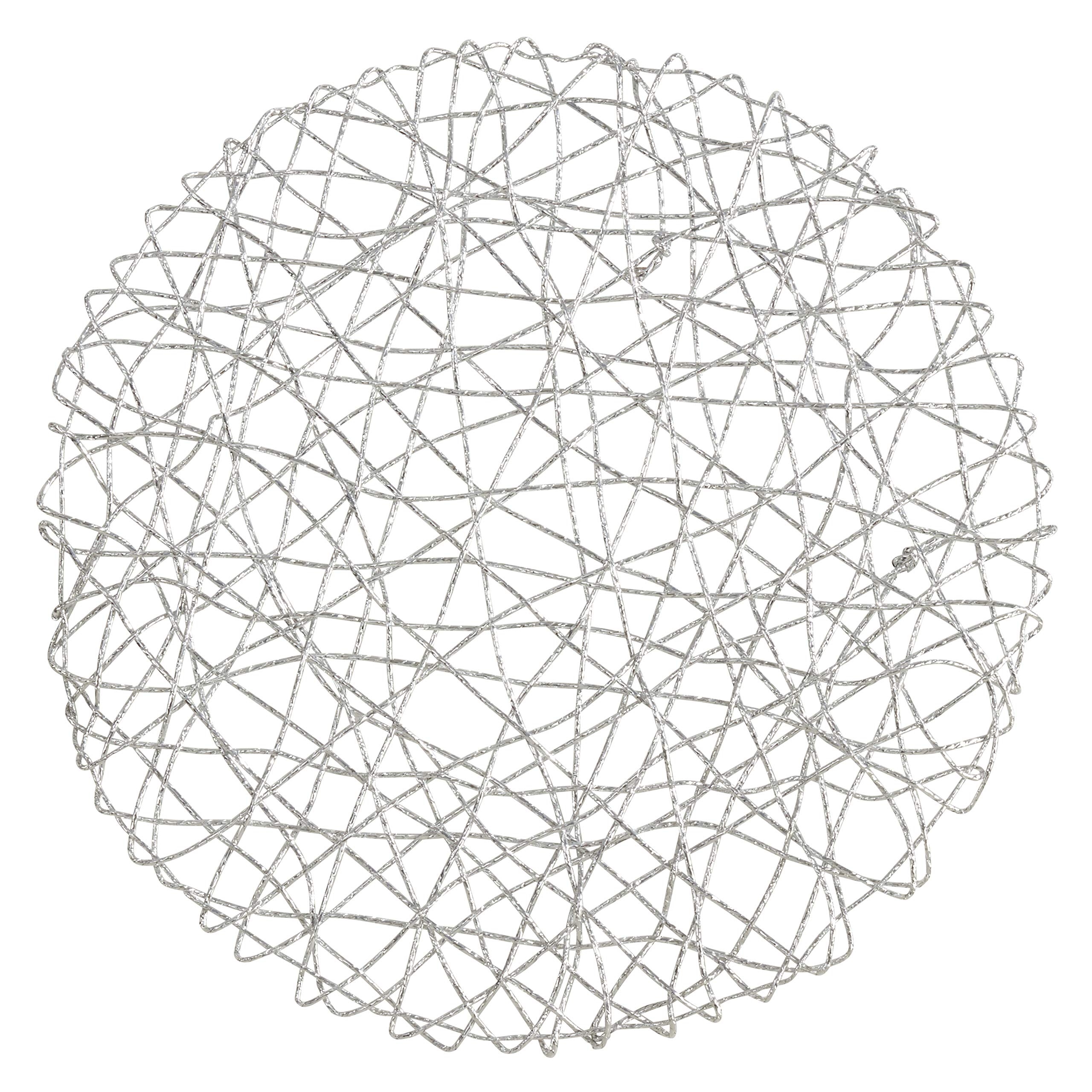 Saro Lifestyle Intricate Wire Nest Placemat (Set Of 4), 15'', Silver