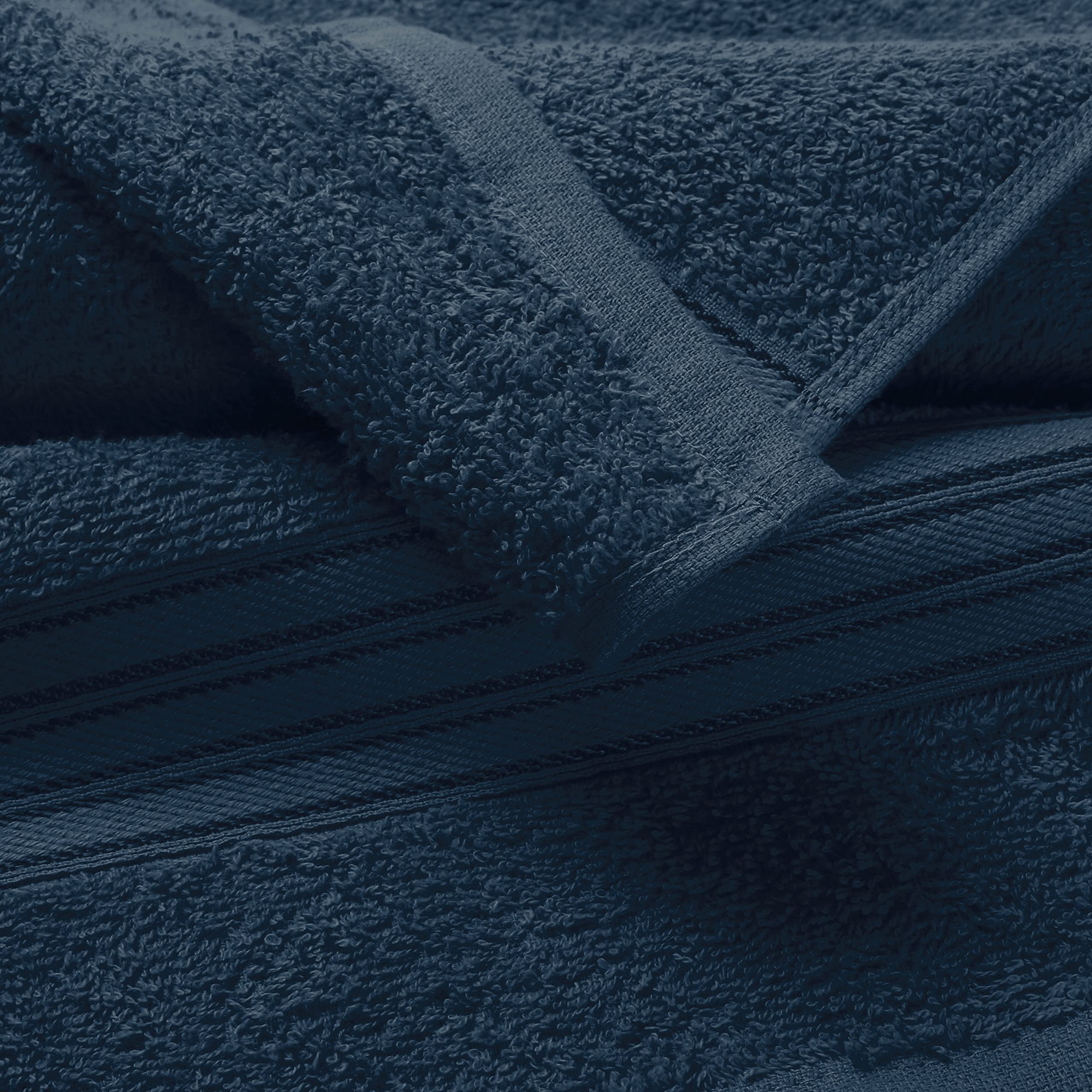 Boutiquo 6 Pack Cotton Towel Set, Contains 2 Bath Towels 28X55 Inch, 2 Hand Towels 16X24 Inch & 2 Wash Coths 12X12 Inch, Ideal E