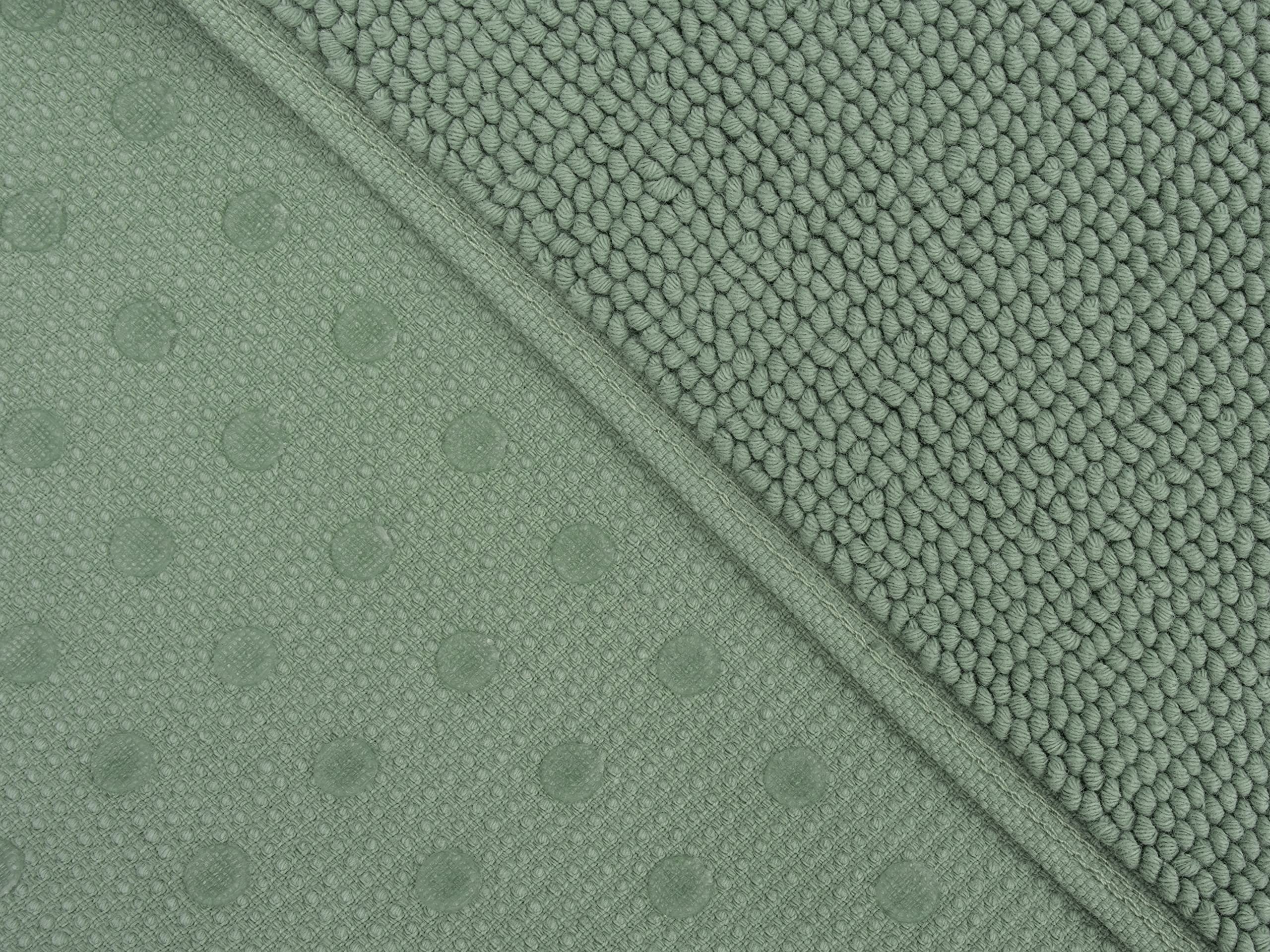 Cotton Paradise Bath Rug for Bathroom  17x24 inch 100% Cotton Non Slip Bath Mat Rug  Soft Absorbent Machine Washable  Sage Green Bath Rug