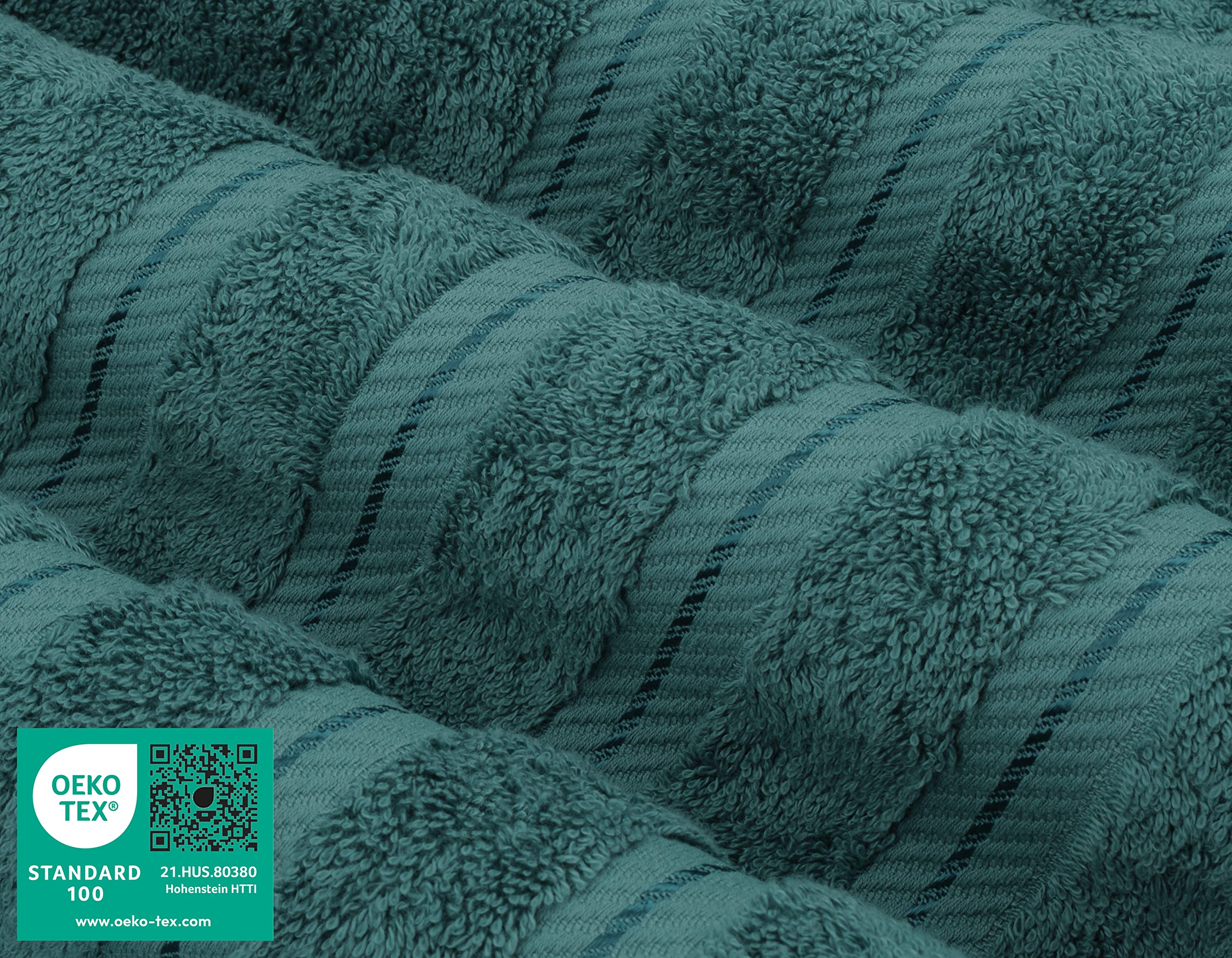 American Soft Linen 6 Piece Towel Set  2 Bath Towels 2 Hand Towels 2 Washcloths  100% Turkish Cotton Towels for Bathroom  Colonial Blue Towel Sets