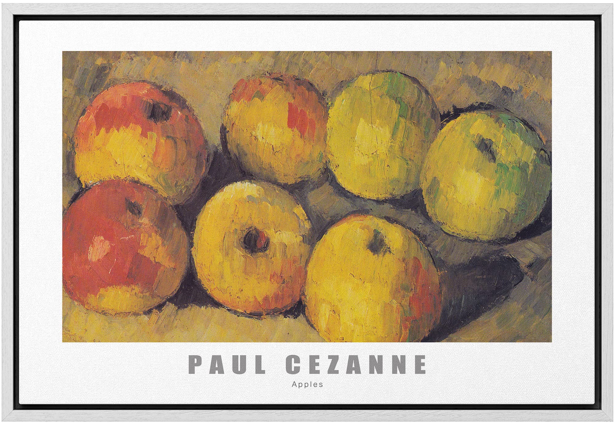 Wall26 Framed Canvas Print Wall Art Apples By Paul Cezanne Nature Historic Illustrations Impressionism Fine Art Scenic Colorful